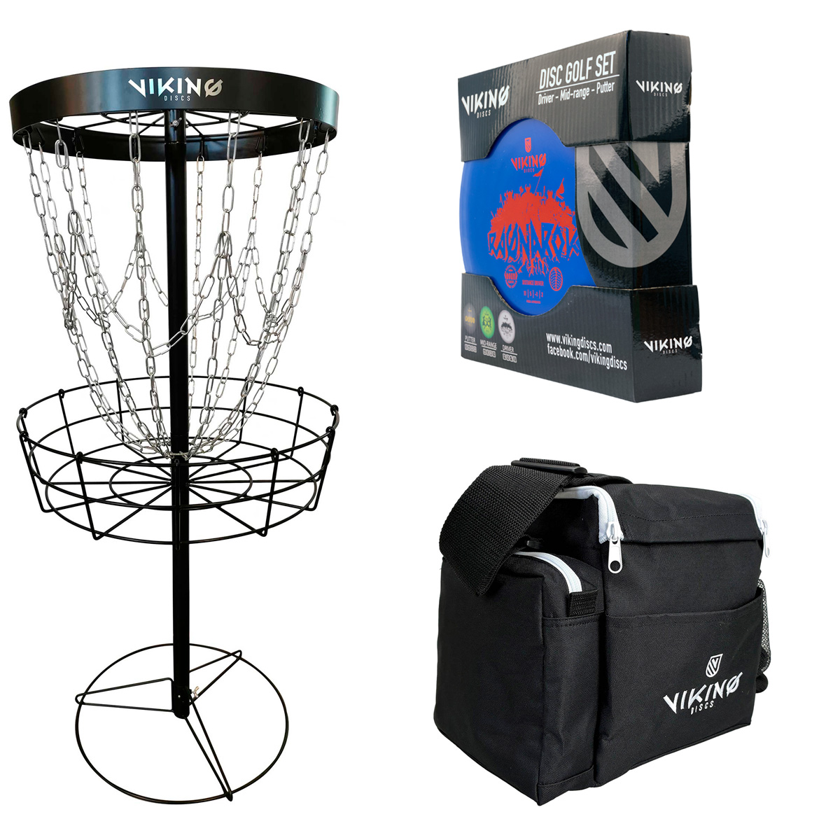 Viking Discs Discover frisbeegolfkorg-set