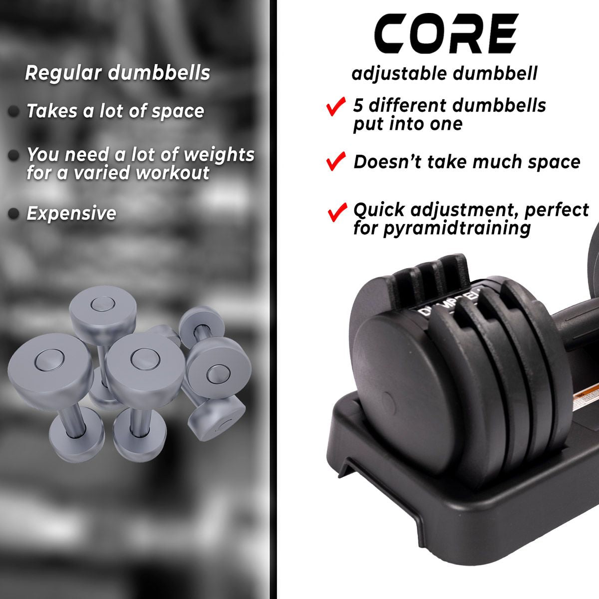 Core Adjustable Dumbbell 25kg