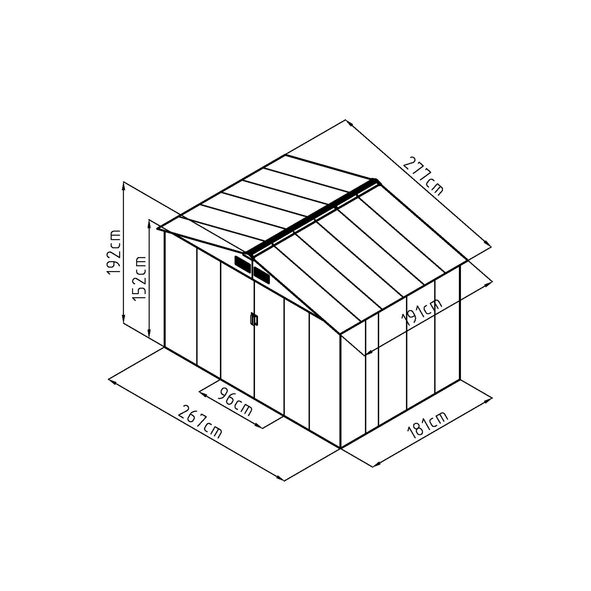 Fornorth Abri de jardin, 5.29m2