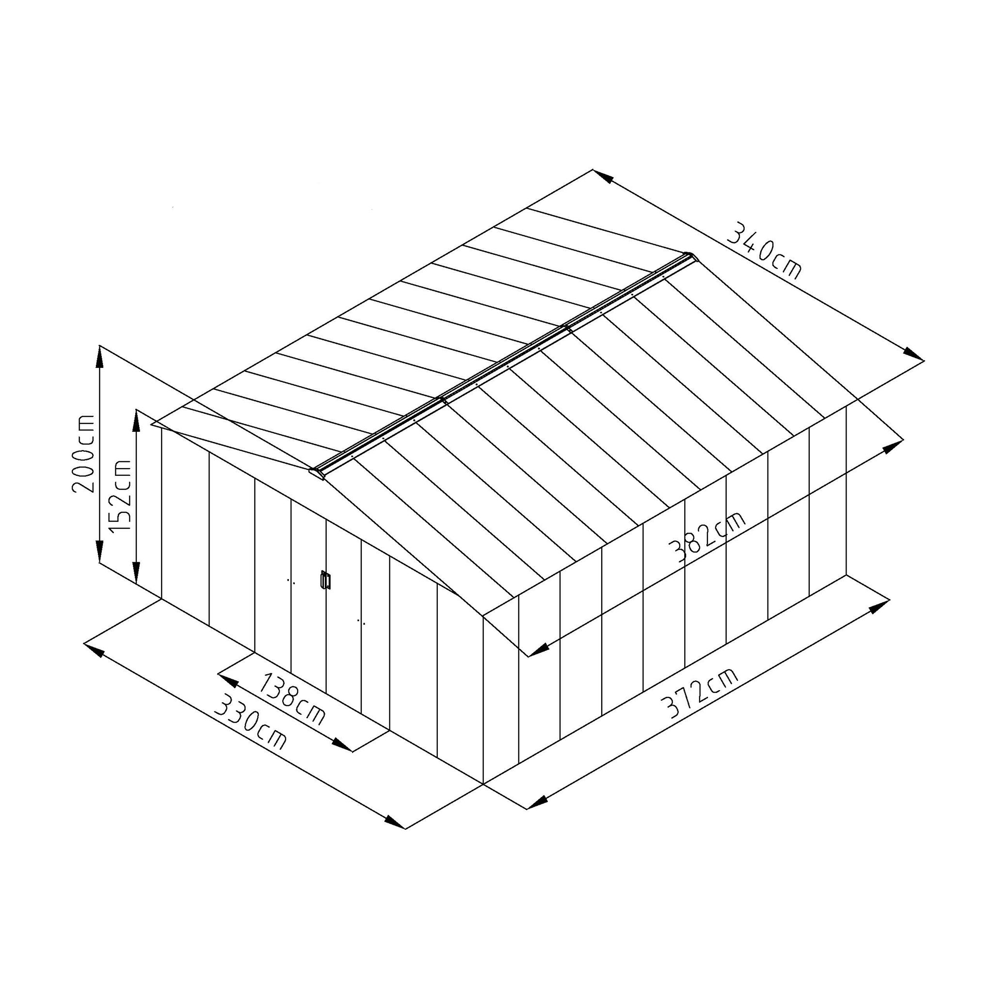 Fornorth Dārza Šķūnis, 12.99m2