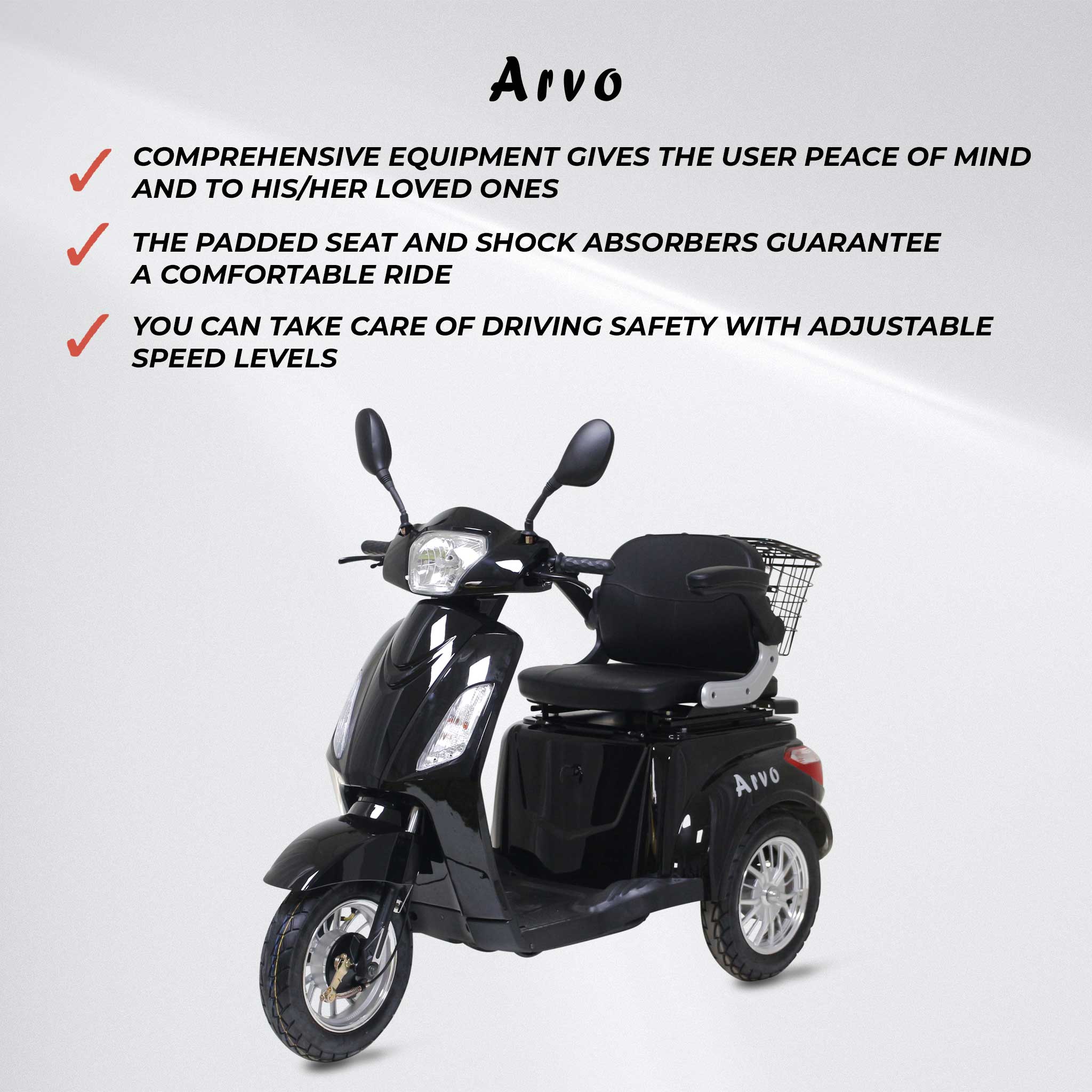 Arvo Mobility Scooter P300 Black