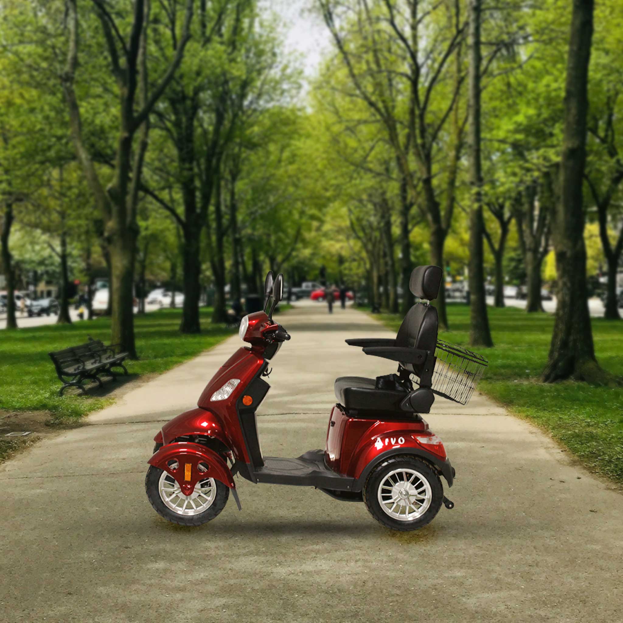 Arvo Promenadscooter P400 Röd