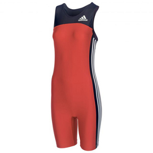 Adidas AT trykot zapaśniczy dla mężczyzn, czerwony