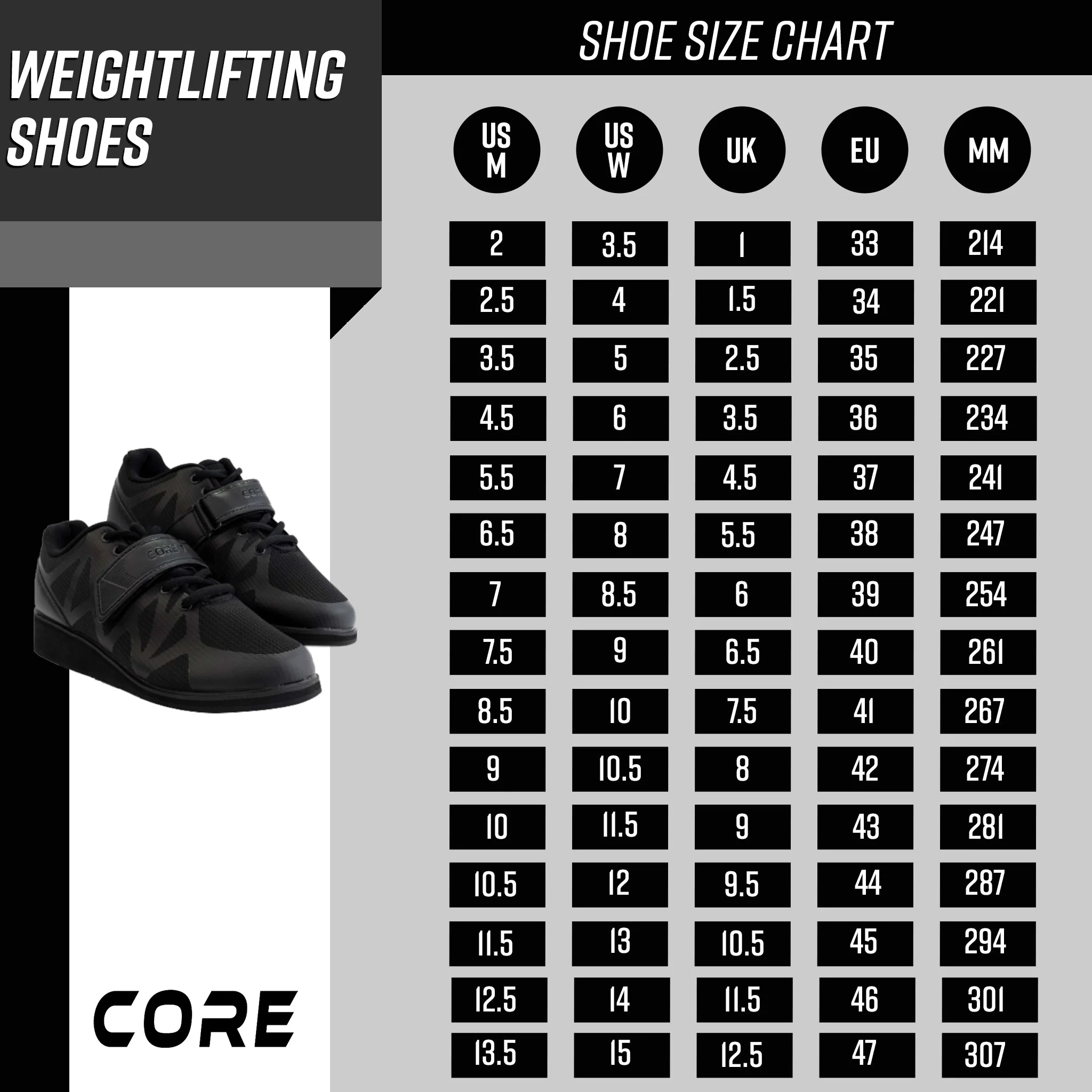 Core Weightlifting shoes, red