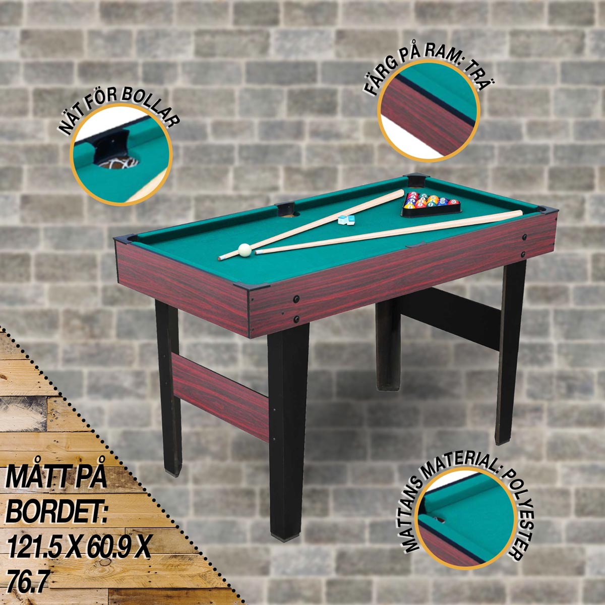 Biljardbord Blackwood Junior 4’