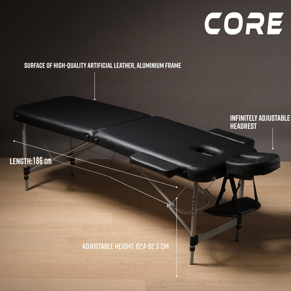 Core Massage Table A200, black