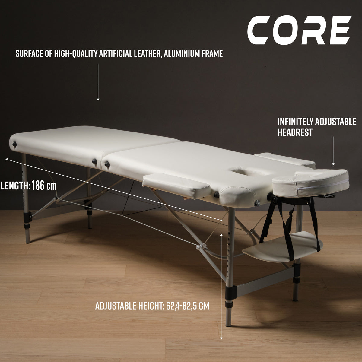 Core Massage Table A200, white
