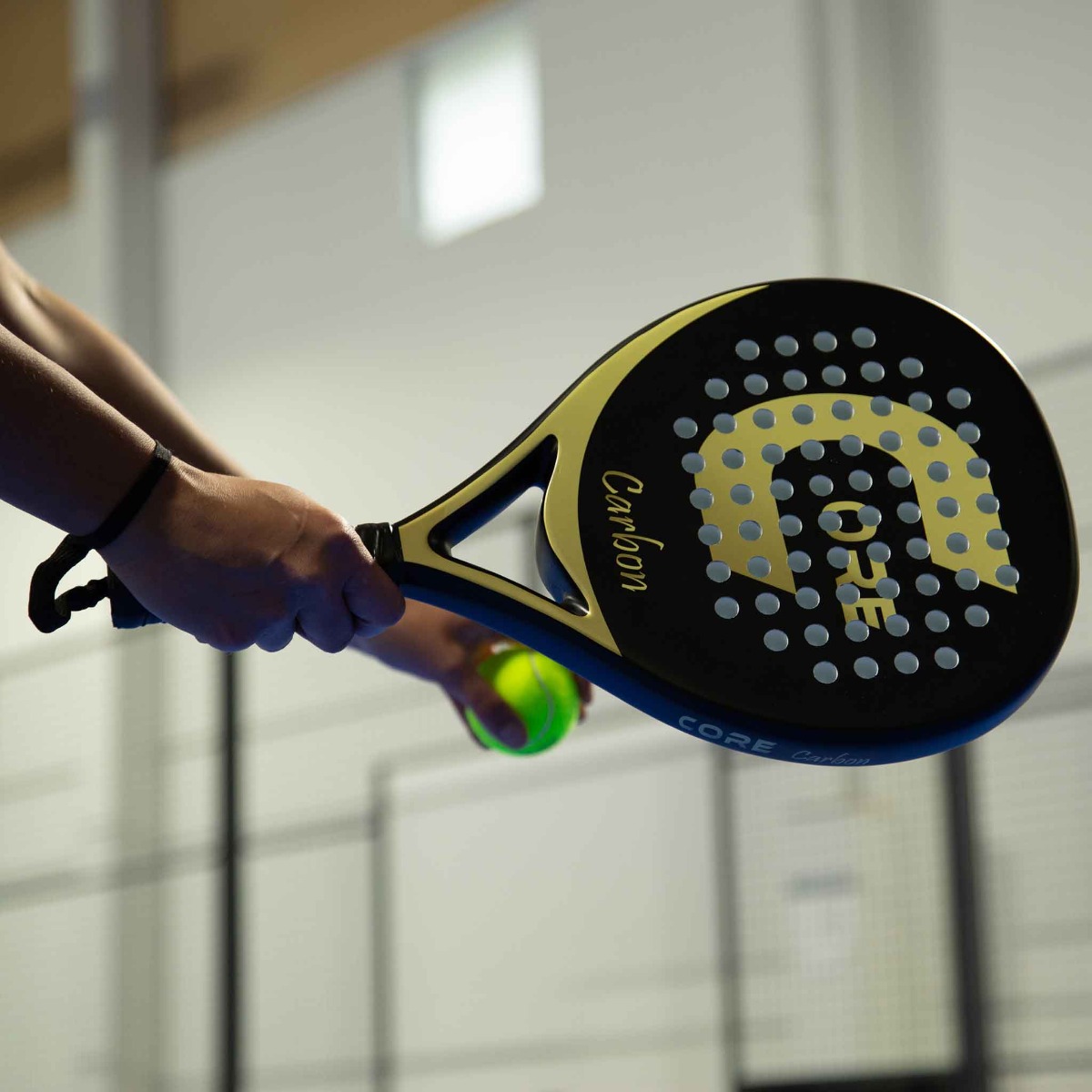 Core padelracket Carbon set, 2 racketar och bollar