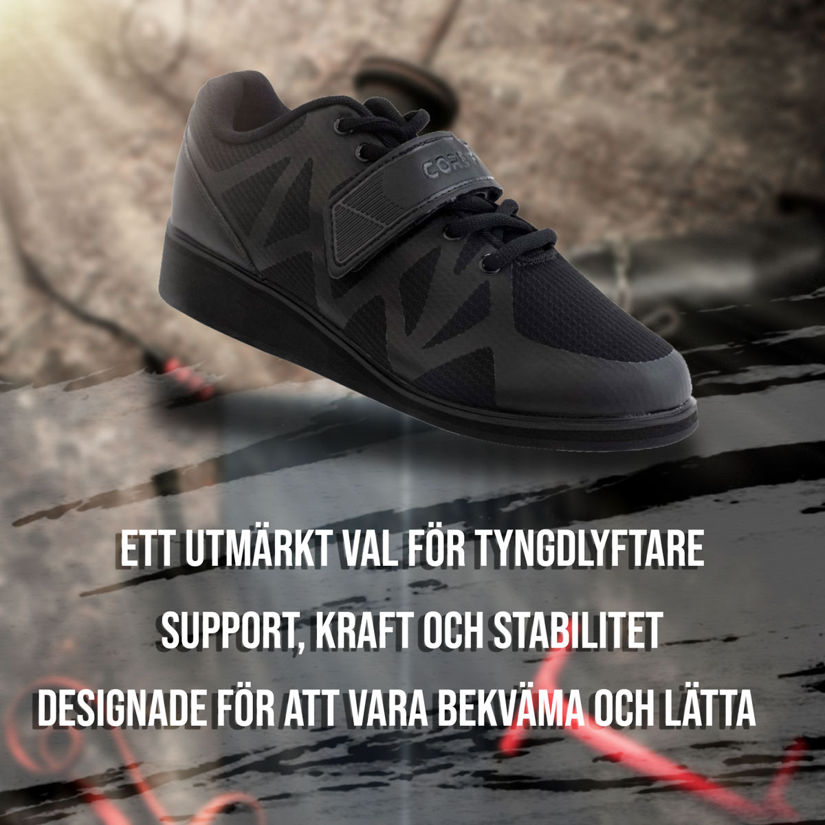 Nordcore lyftarskor Core, svart