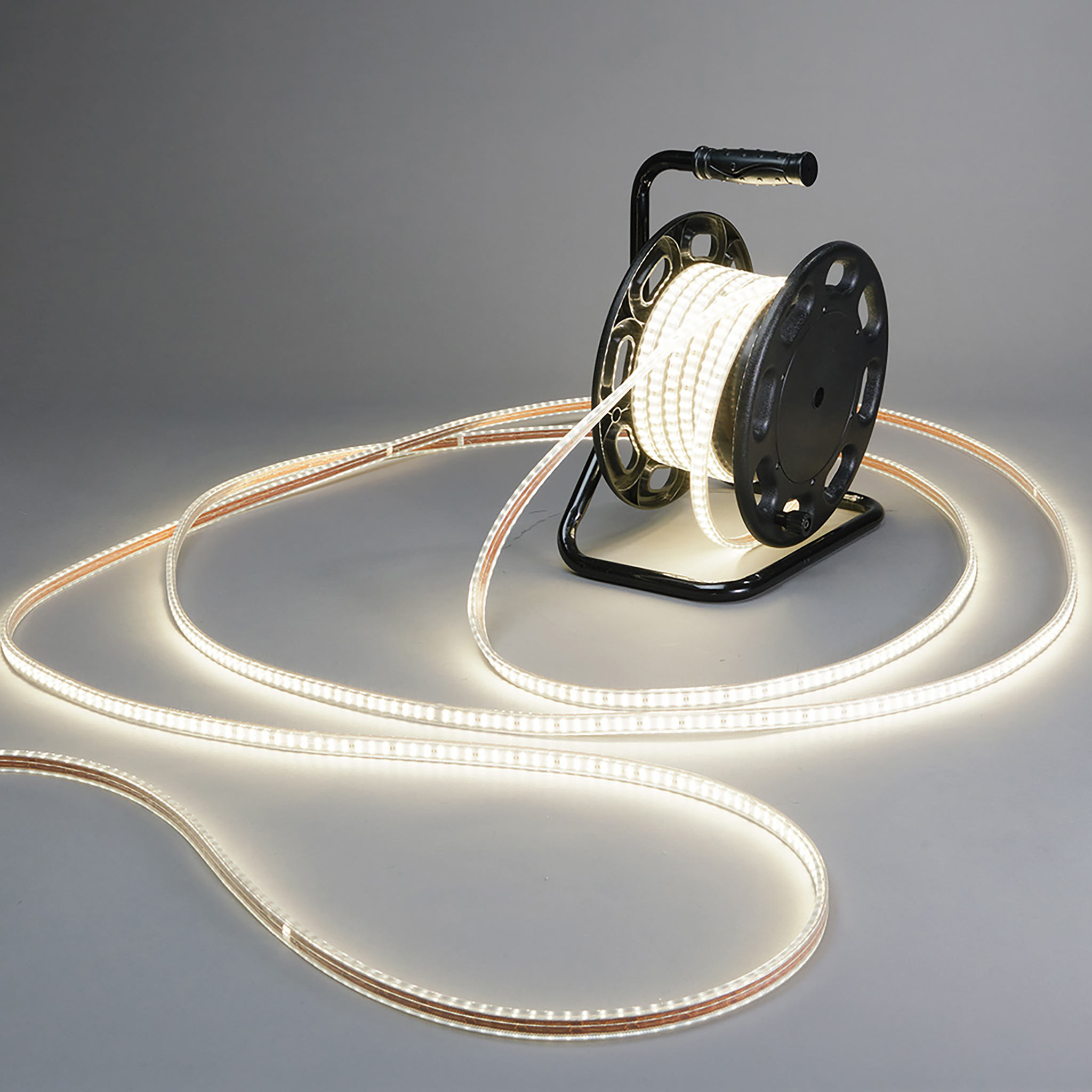 LED-strip FTLIGHT 230V 7W/m, 480lm/m, IP65, 4000K, 10 m, 1,5 m gummikabel med schukokontakt