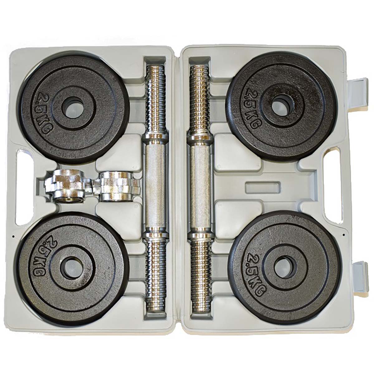 Fit'n Shape Adjustable Dumbbells 20kg, iron plates