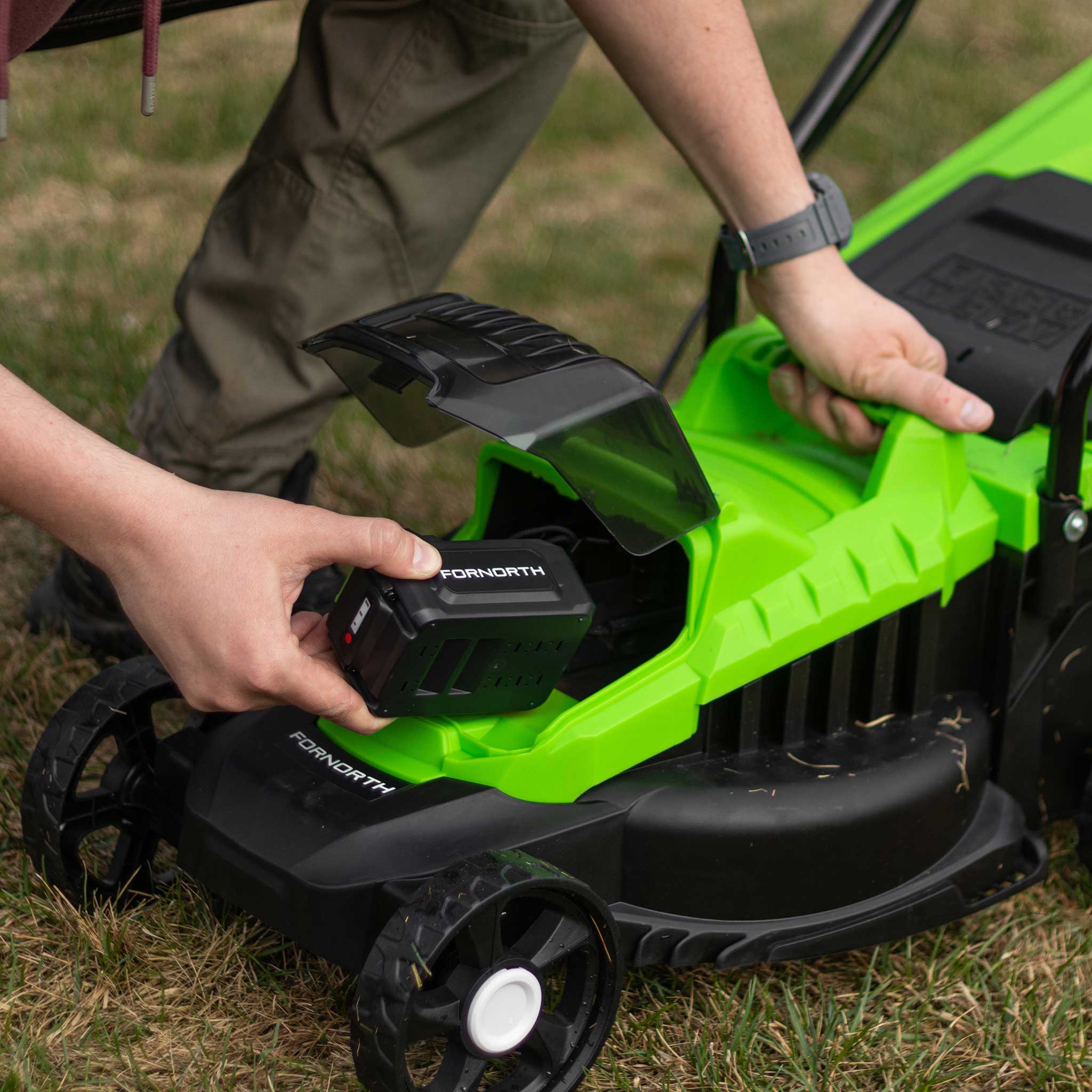 Fornorth Akumulatora Zāles Pļāvējs GH1000e, 20V, komplektā ar akumulatoru un lādētāju