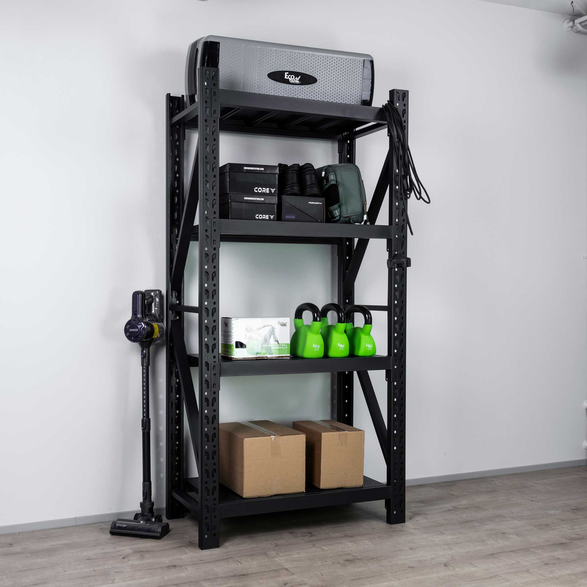 Fornorth Storage Shelf 1600kg, 100x50x200cm, Black