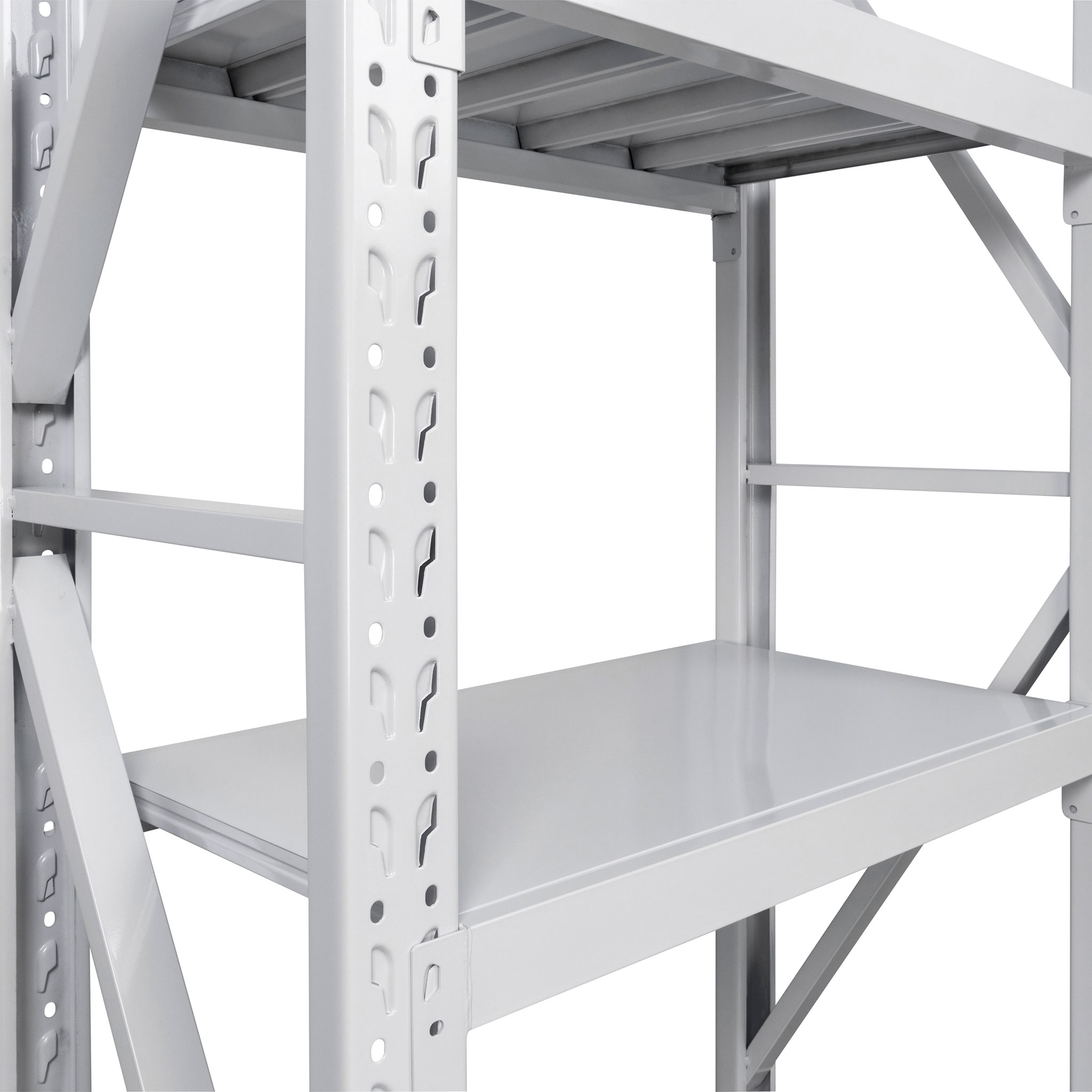 Fornorth Schwerlastregal 3200kg, 100x60x200cm, Weiss
