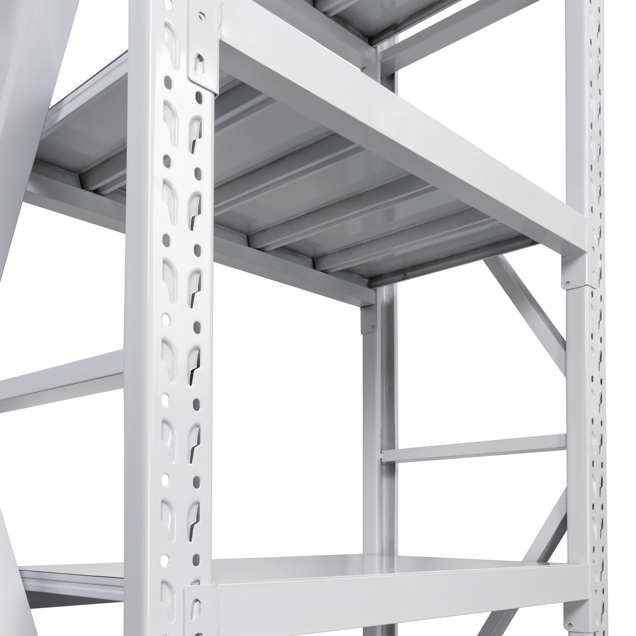 Fornorth Schwerlastregal 3200kg, 100x60x200cm, Weiss