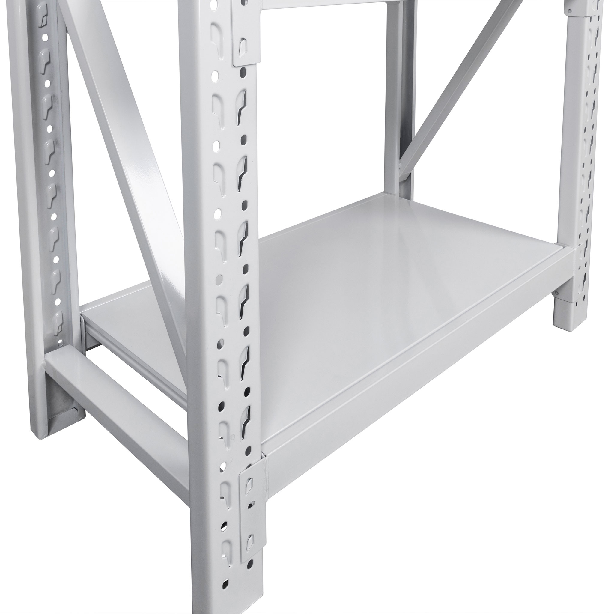 Fornorth Schwerlastregal 3200kg, 100x60x200cm, Weiss