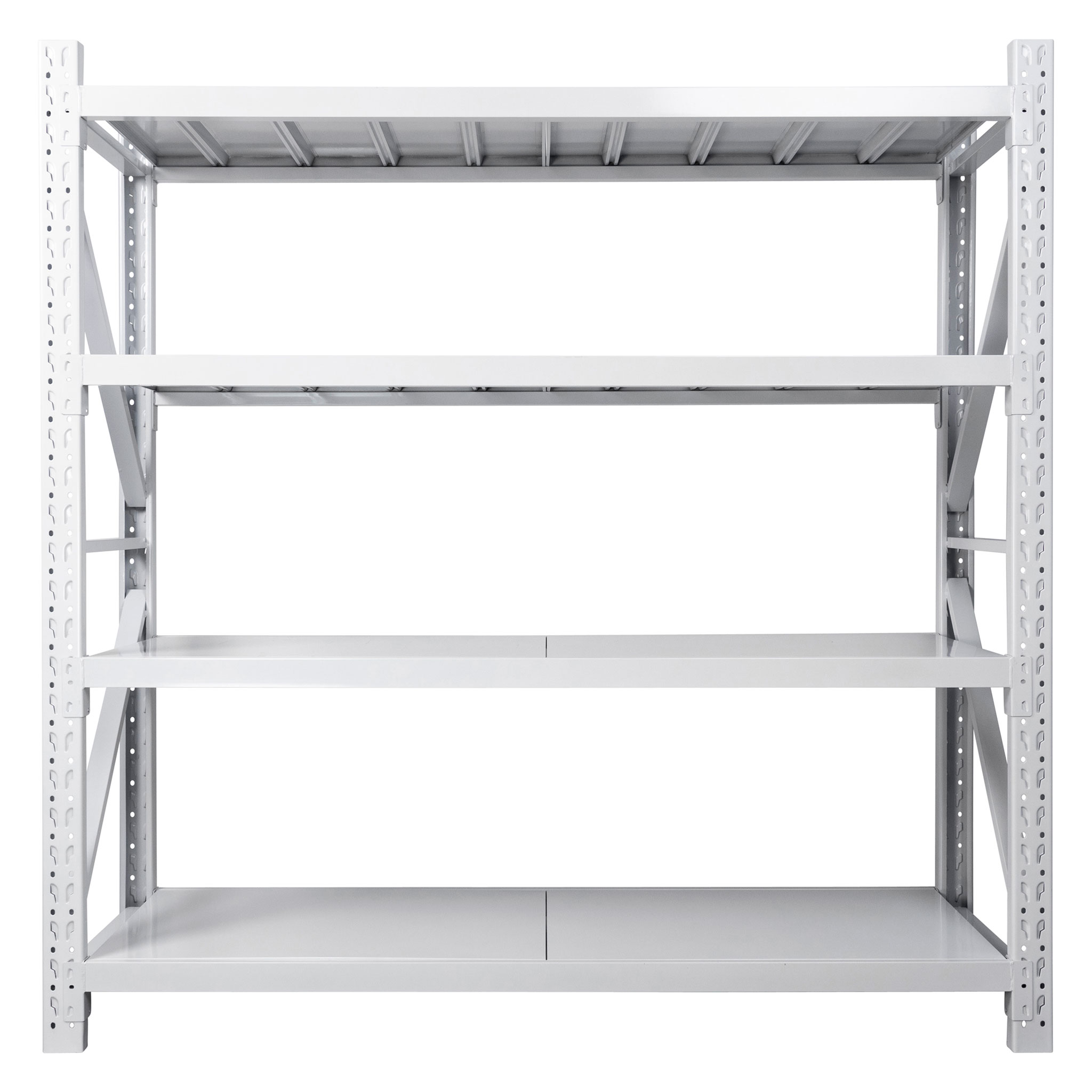 Fornorth Schwerlastregal 800kg, 200x60x200cm, Weiss