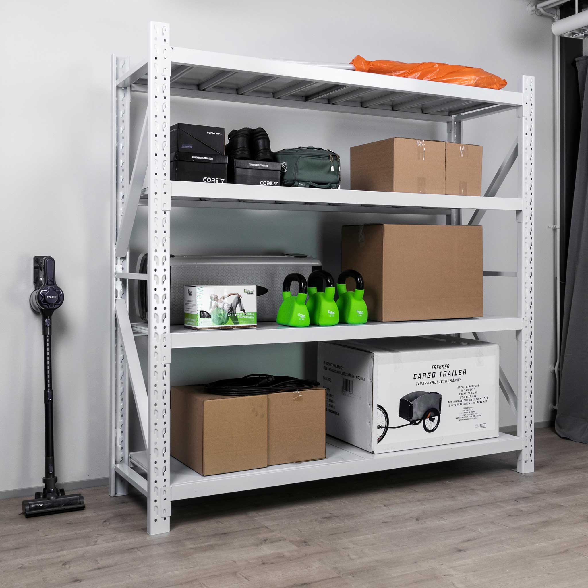 Fornorth Stellingkast 3200kg, 200x60x200cm, Wit