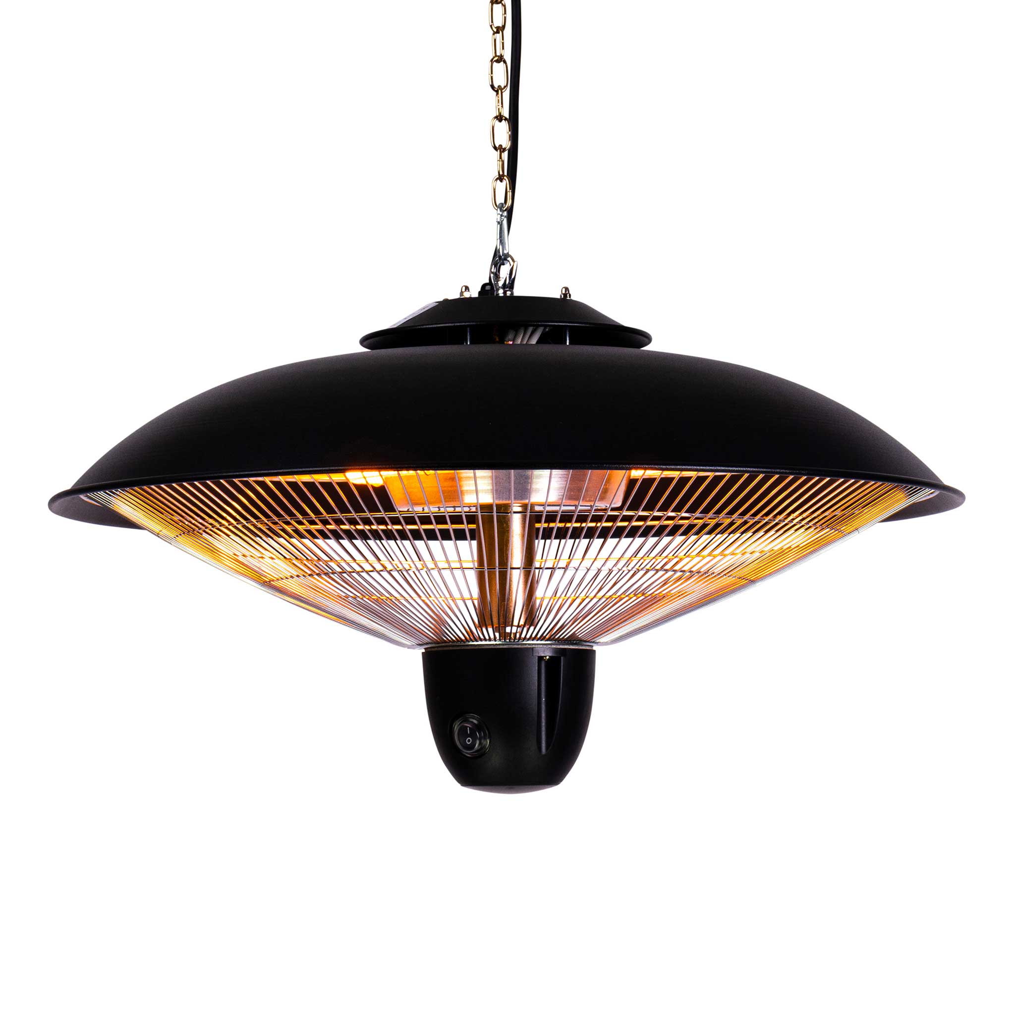 Fornorth Patio Heater Promiennik Podczerwieni z Sufitu Deluxe 2000W z Pilotem, Czarny