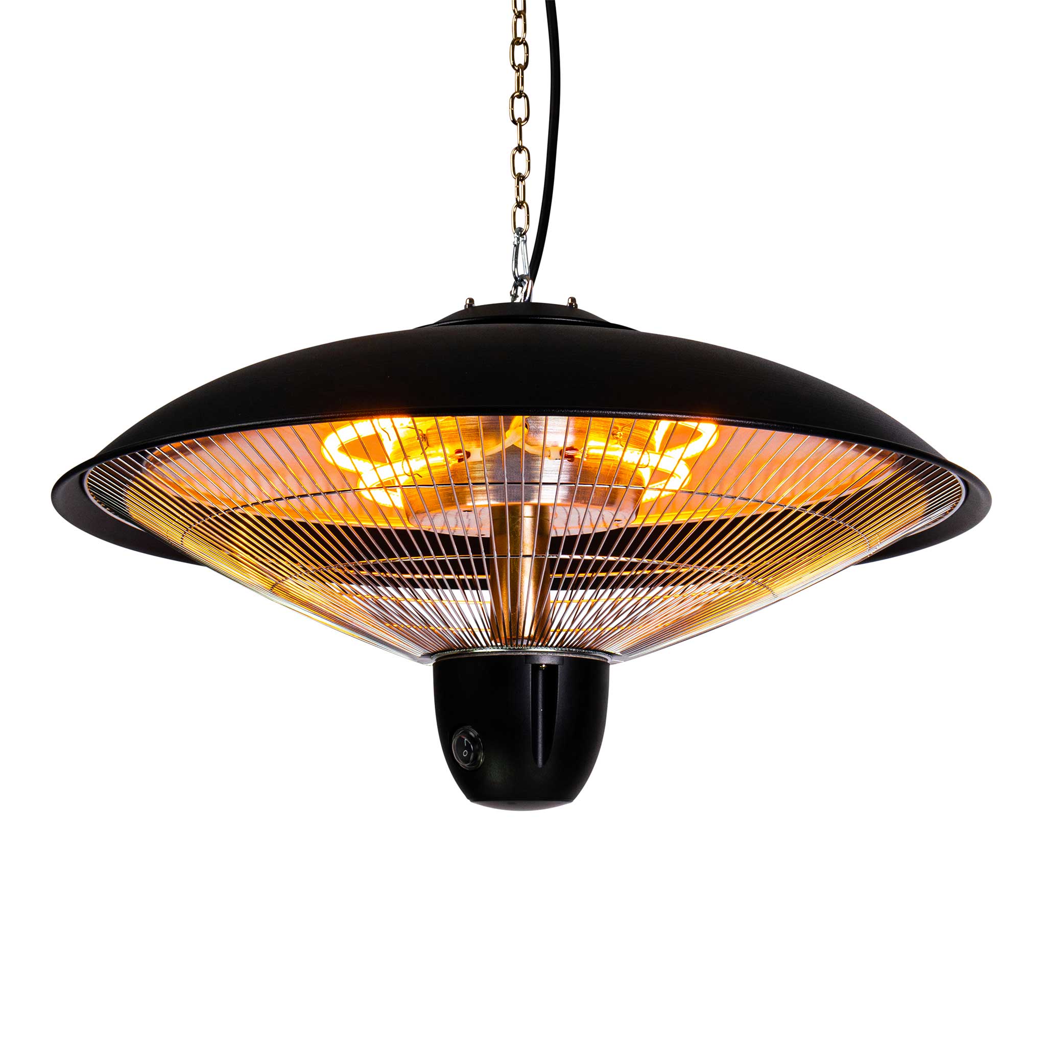 Fornorth terases sildītājs, griestu sildītājs Deluxe 2000W ar attālinātu kontroli, melns