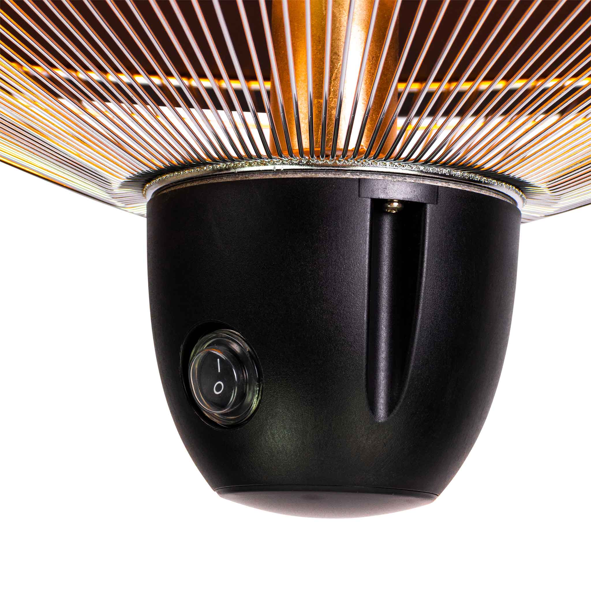 Fornorth terases sildītājs, griestu sildītājs Deluxe 2000W ar attālinātu kontroli, melns