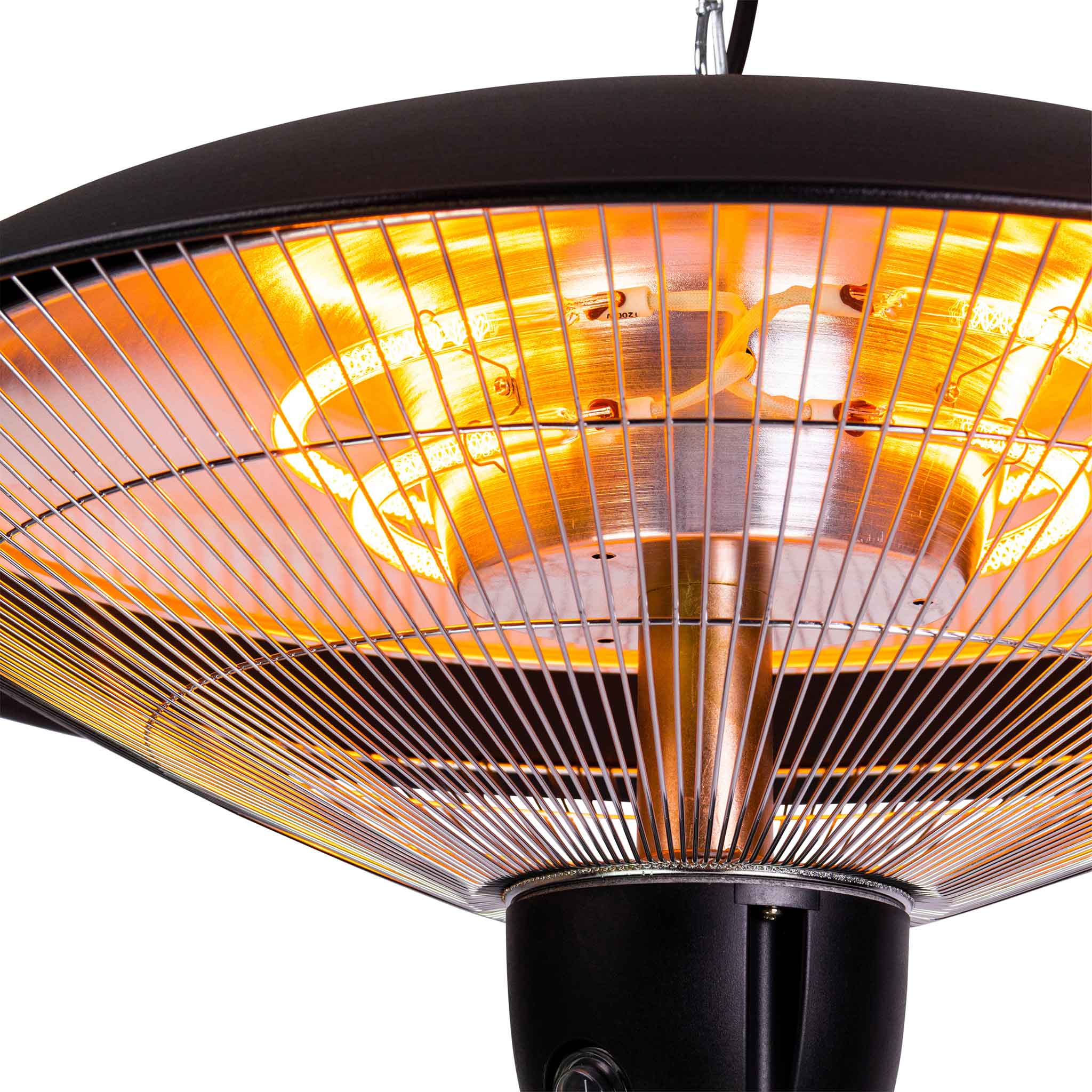 Fornorth terases sildītājs, griestu sildītājs Deluxe 2000W ar attālinātu kontroli, melns