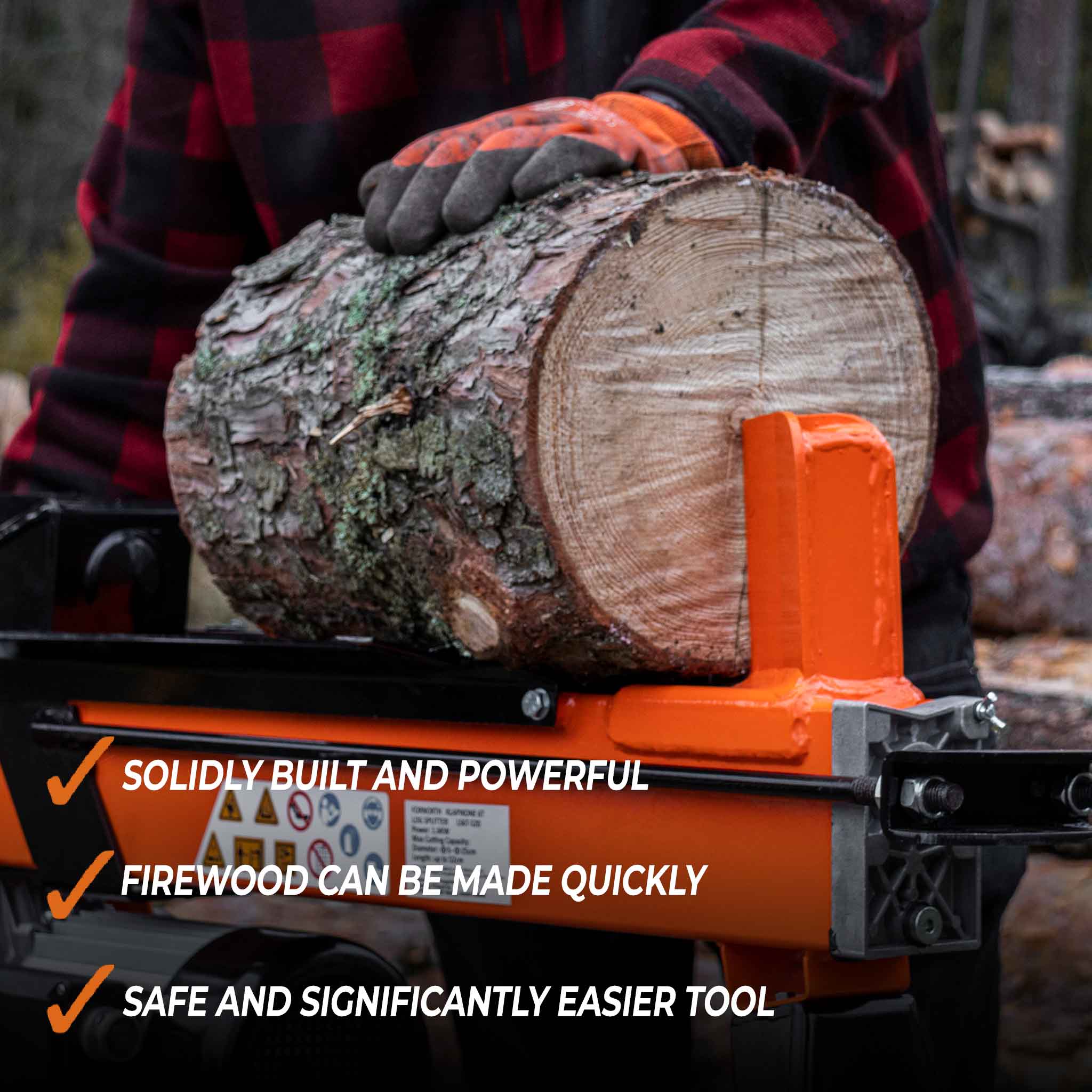 Fornorth Log Splitter 7T, support leg included