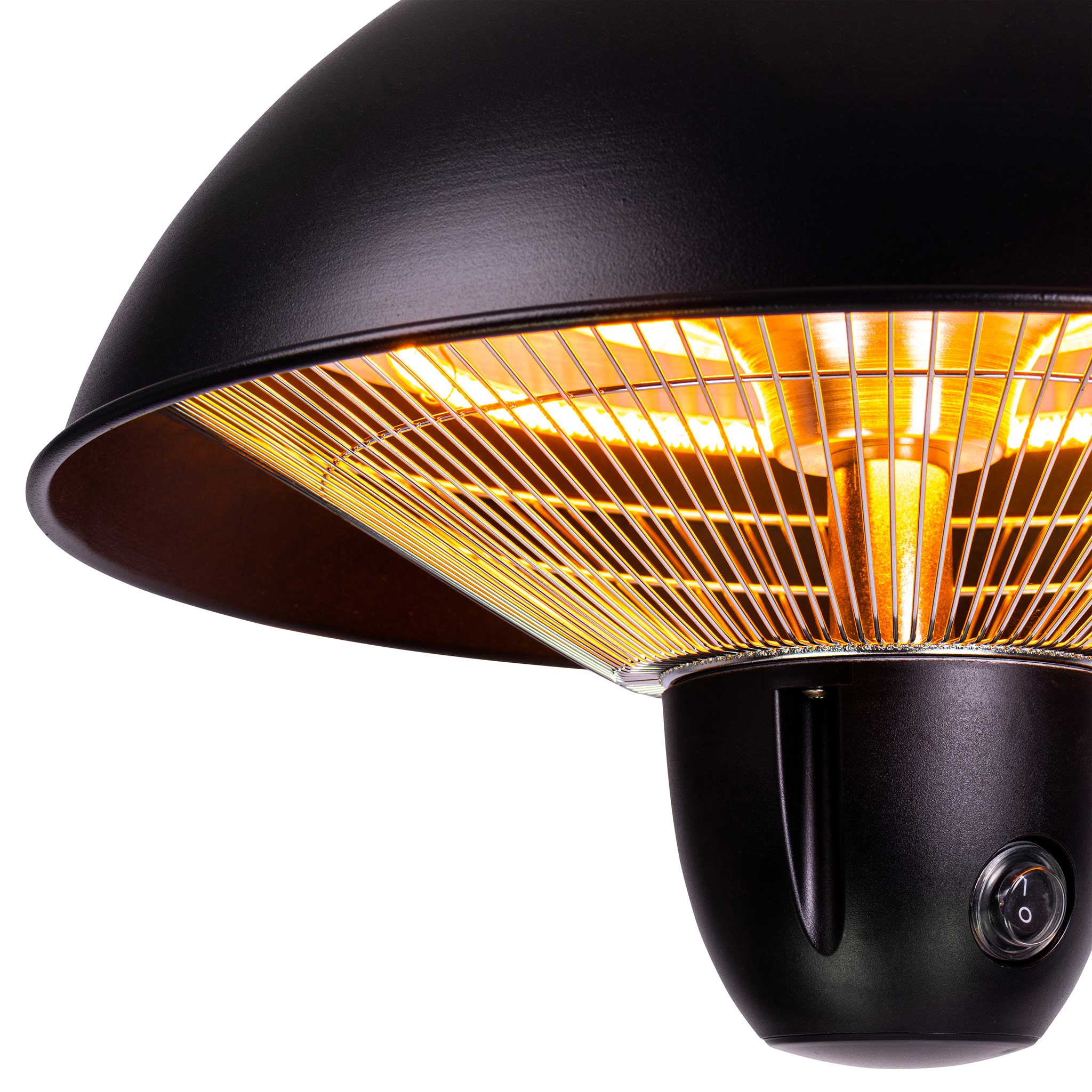 Fornorth Patio Heater Ceiling Heater Original 1500W remote control, black