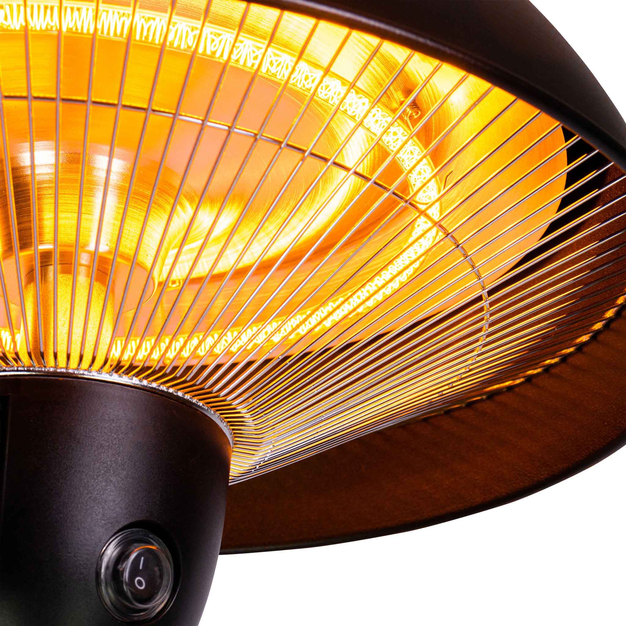 Fornorth sodo šildytuvas, lubų šildytuvas, originalus 1500W, su nuotolinio valdymo pulteliu, juoda spalva, infraraudonųjų spindulių šildytuvas