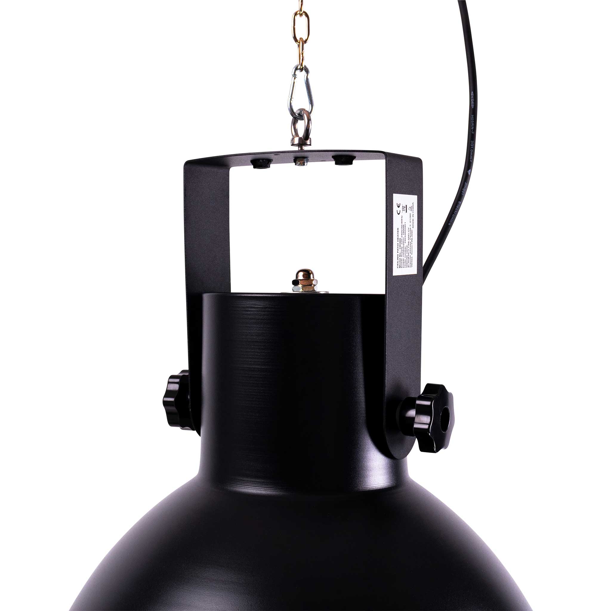 Fornorth Chauffage d'extérieur Ceiling Heater Premium 2000W, noir