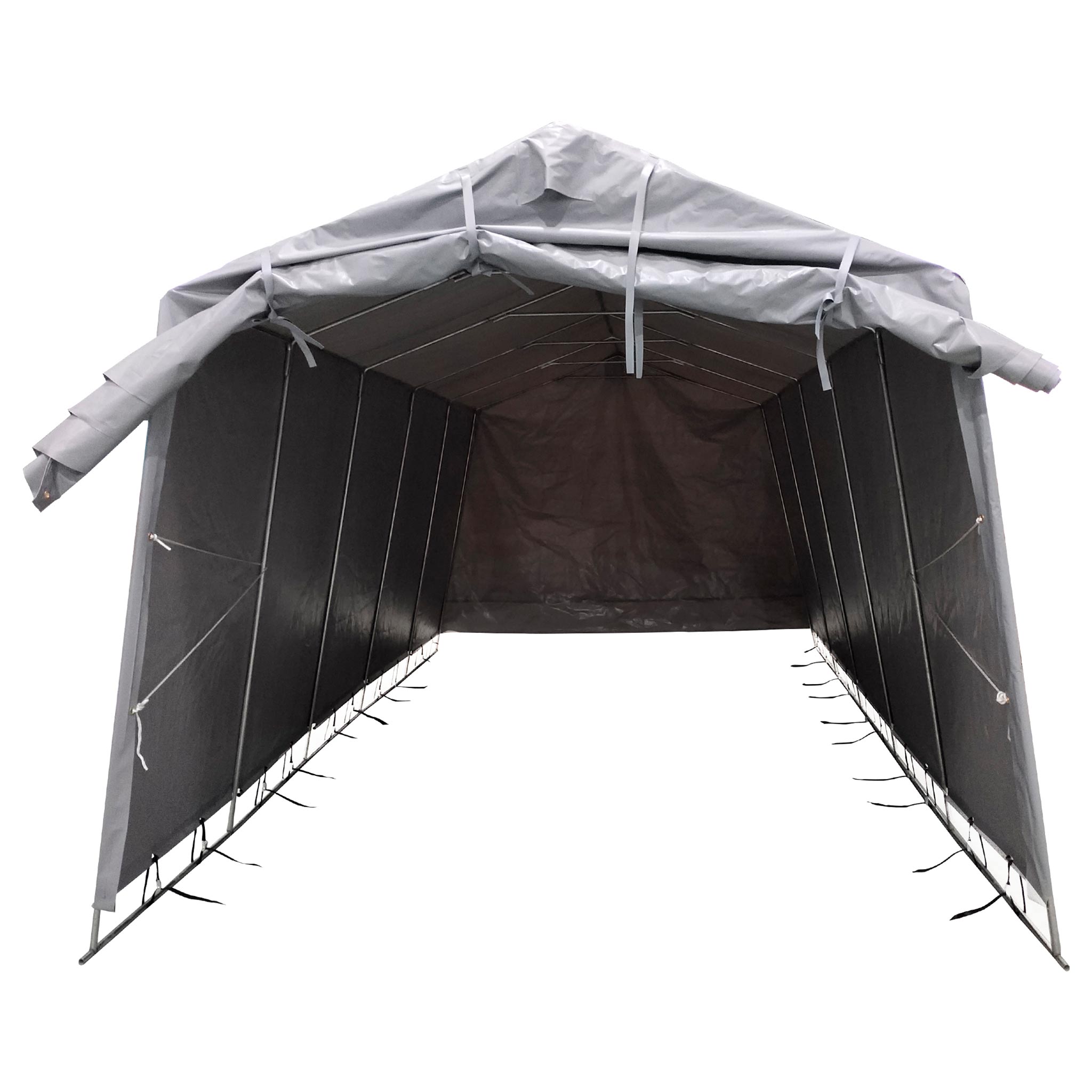 Fornorth Pārnēsājams Garāža 2x3m, gaiši pelēka