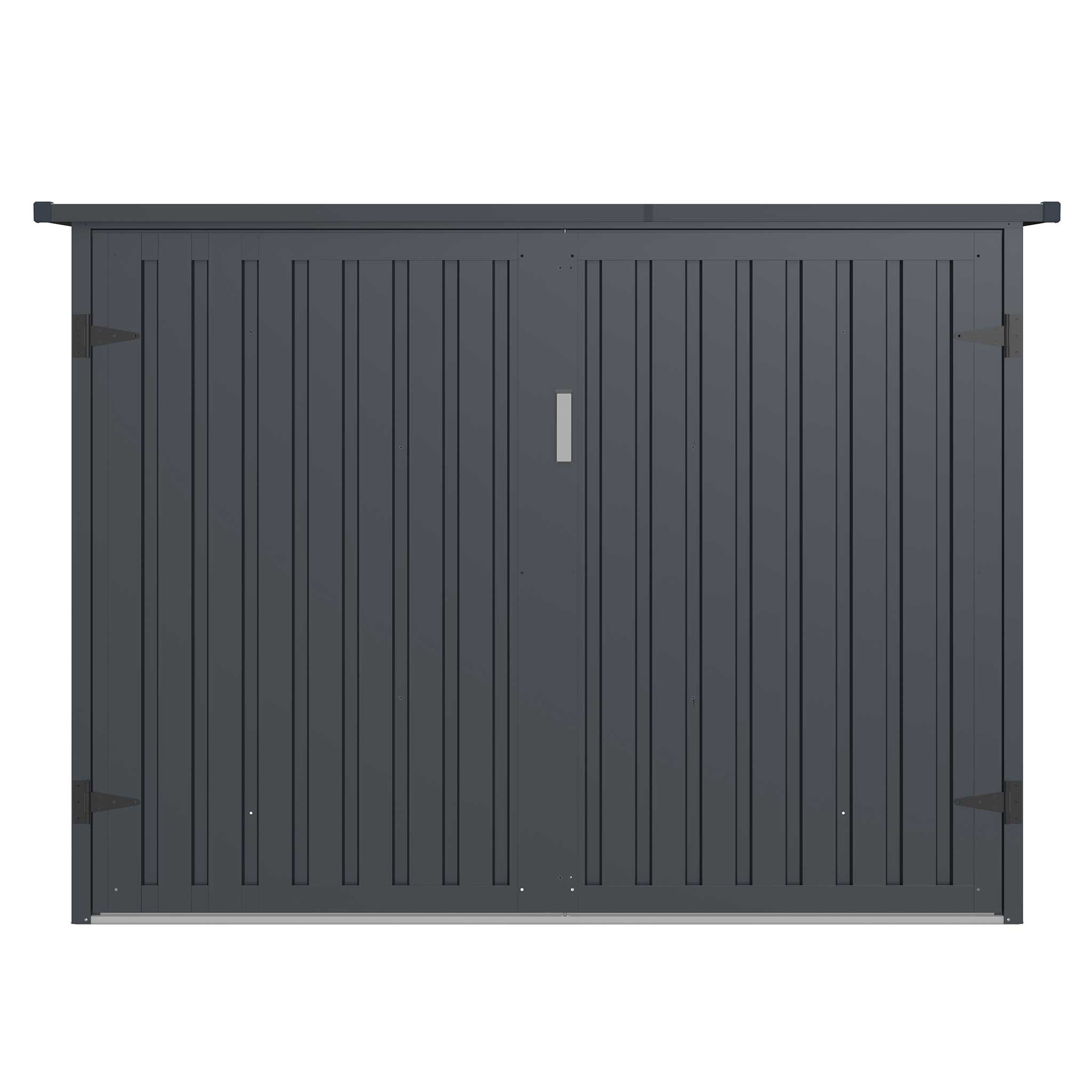 Fornorth Fahrradgarage für vier Fahrräder 203 x 198 x 157 cm, Dunkelgrau