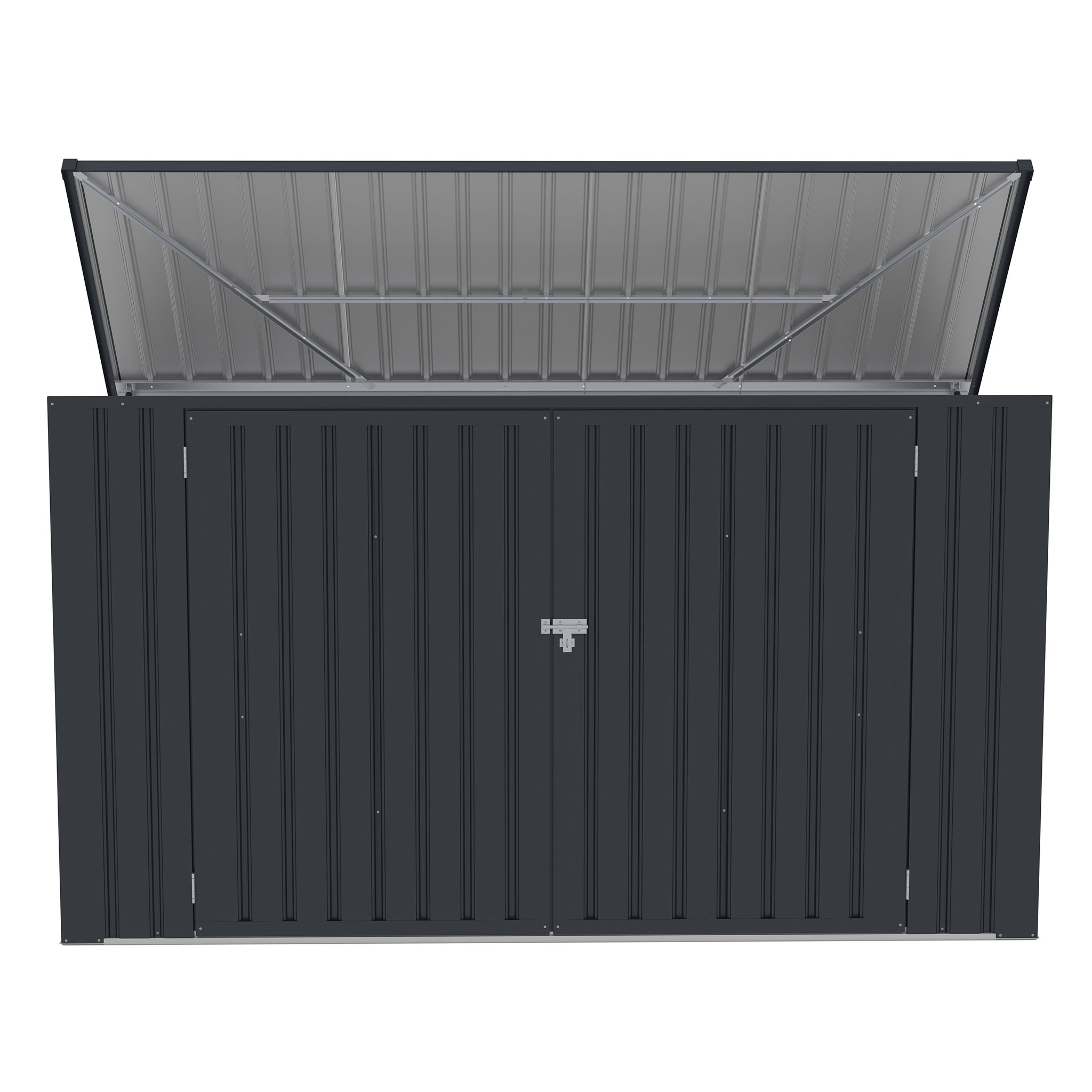 Fornorth Abri poubelle 237x101x131cm, gris foncé