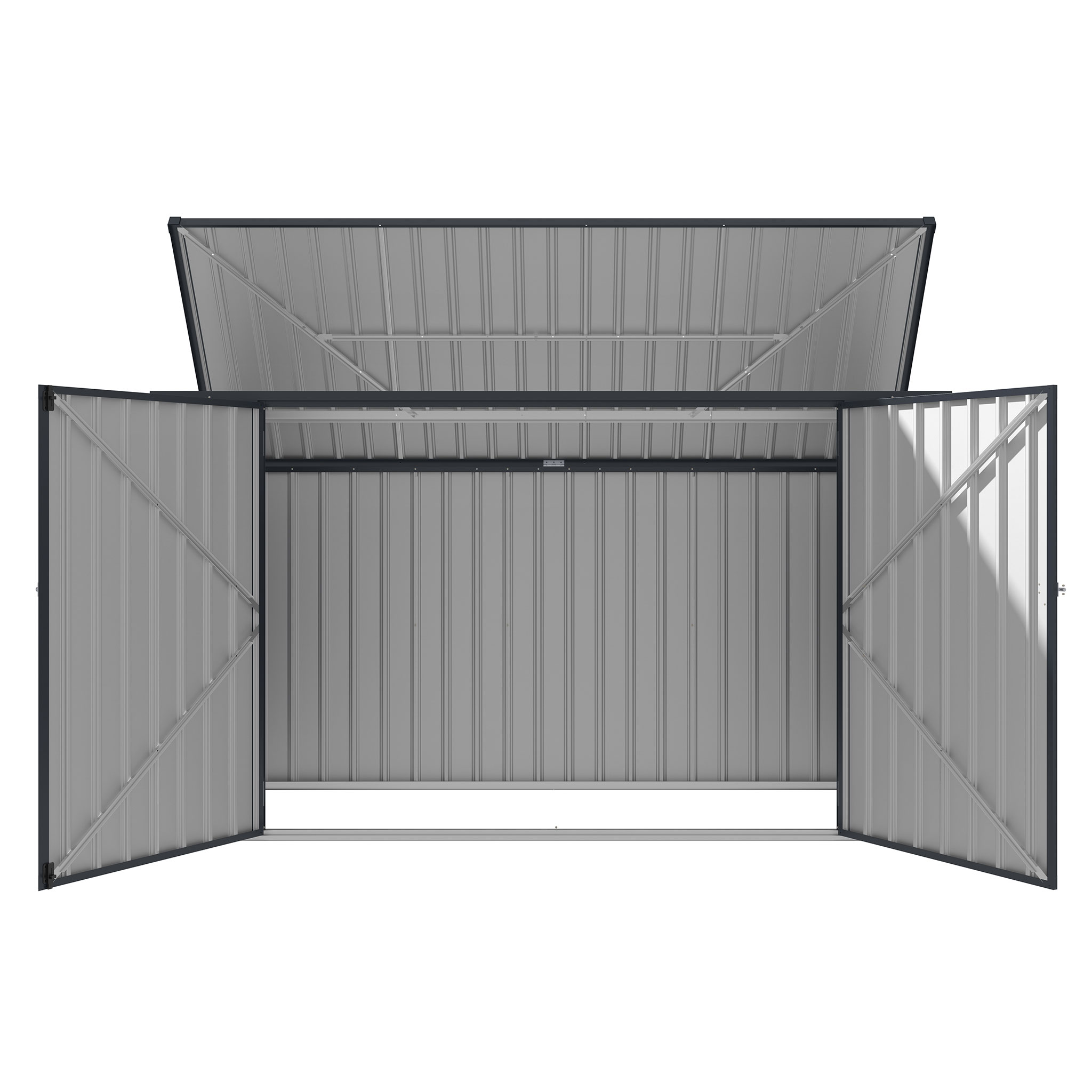 Fornorth Abri poubelle 237x101x131cm, gris foncé