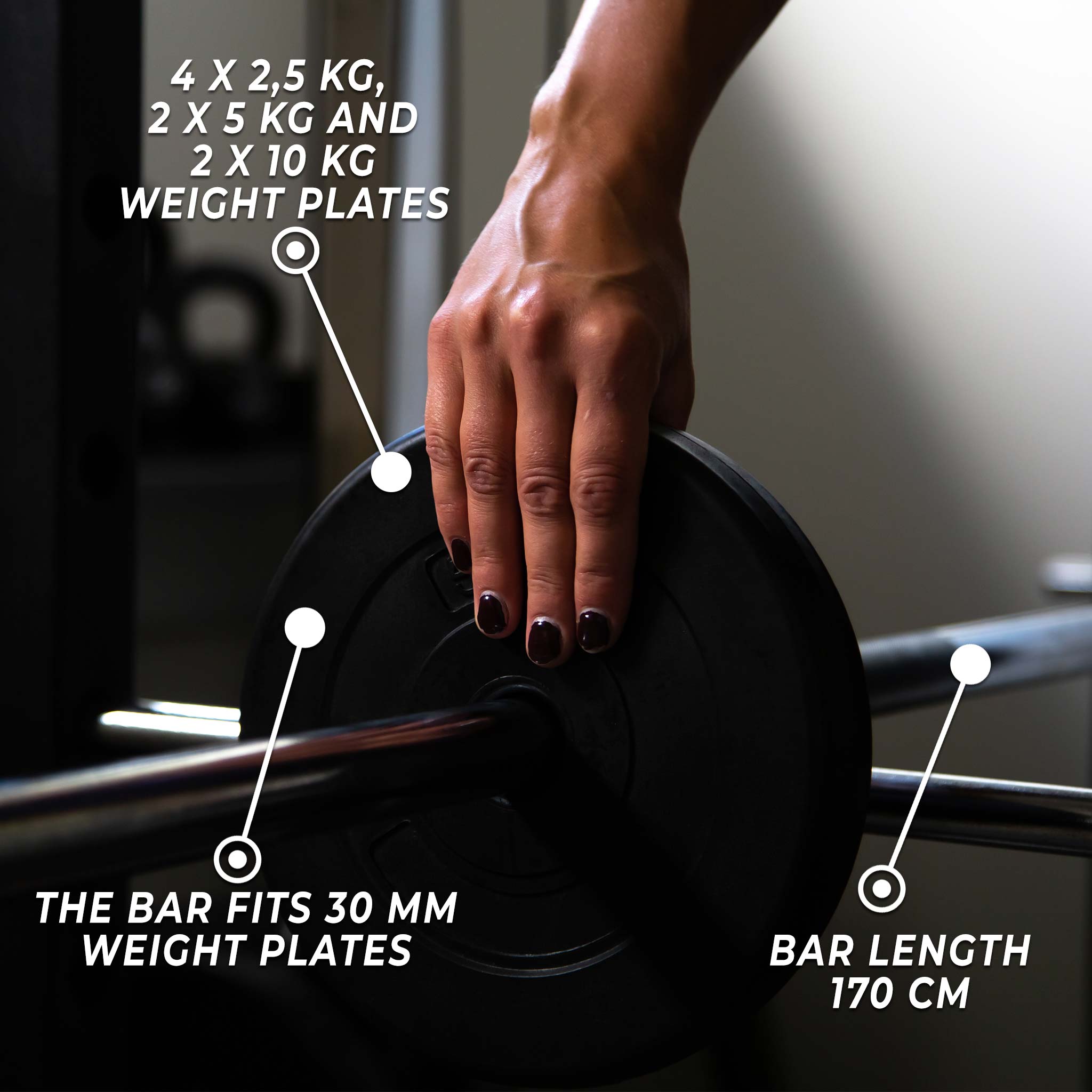 Fit'n Shape Barbell Set 50kg