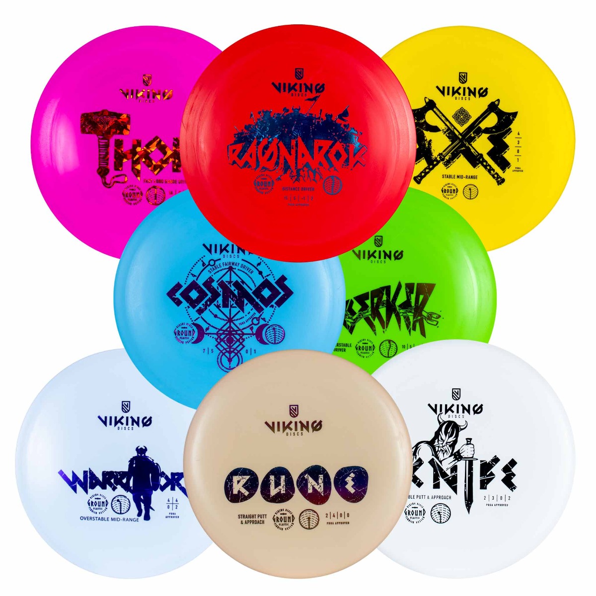 Viking Discs Disc Golf Set Ground - 8 Scheiben