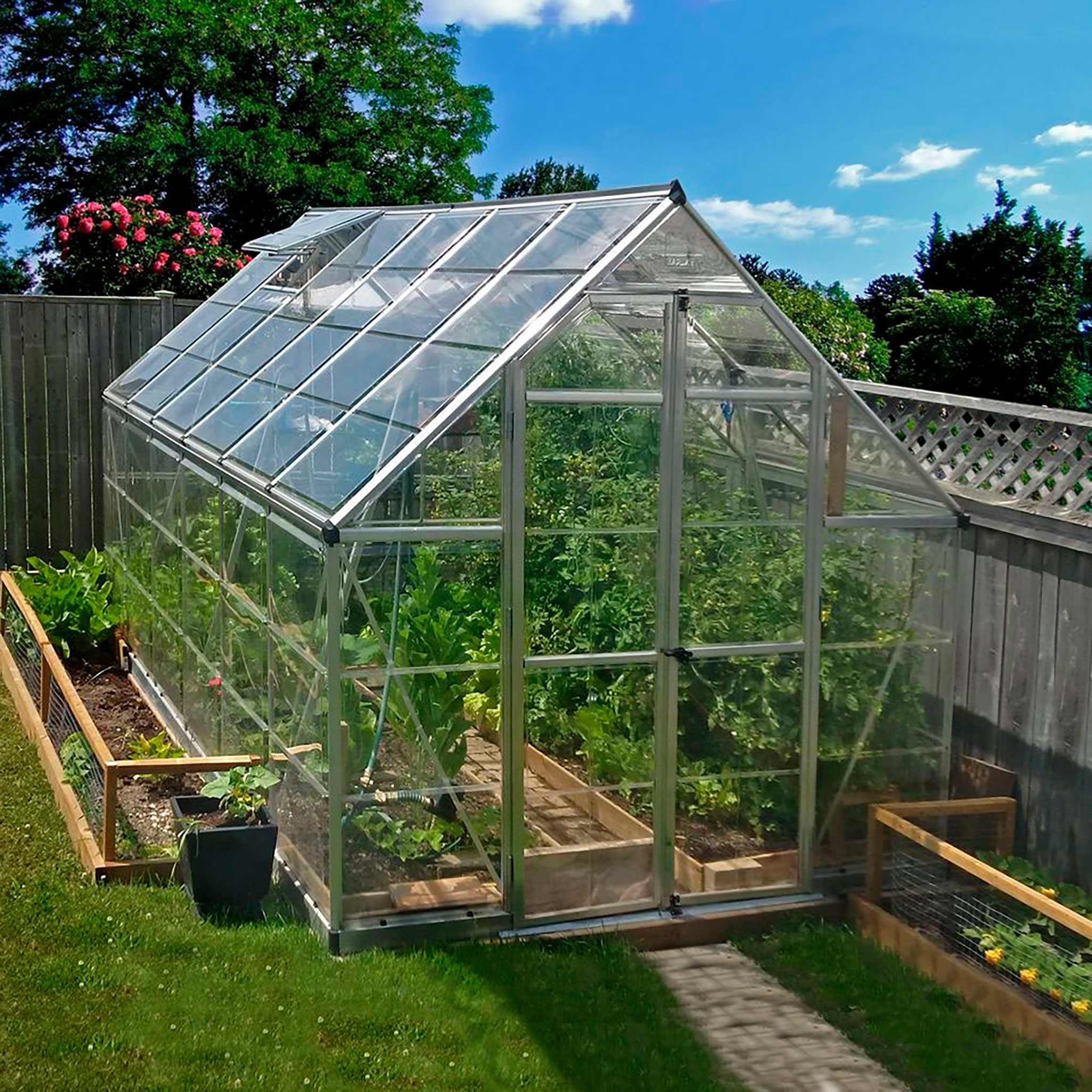 Palram-Canopia Szklarnia Ogrodowa Octave, 8,9m², 8x12, srebrna