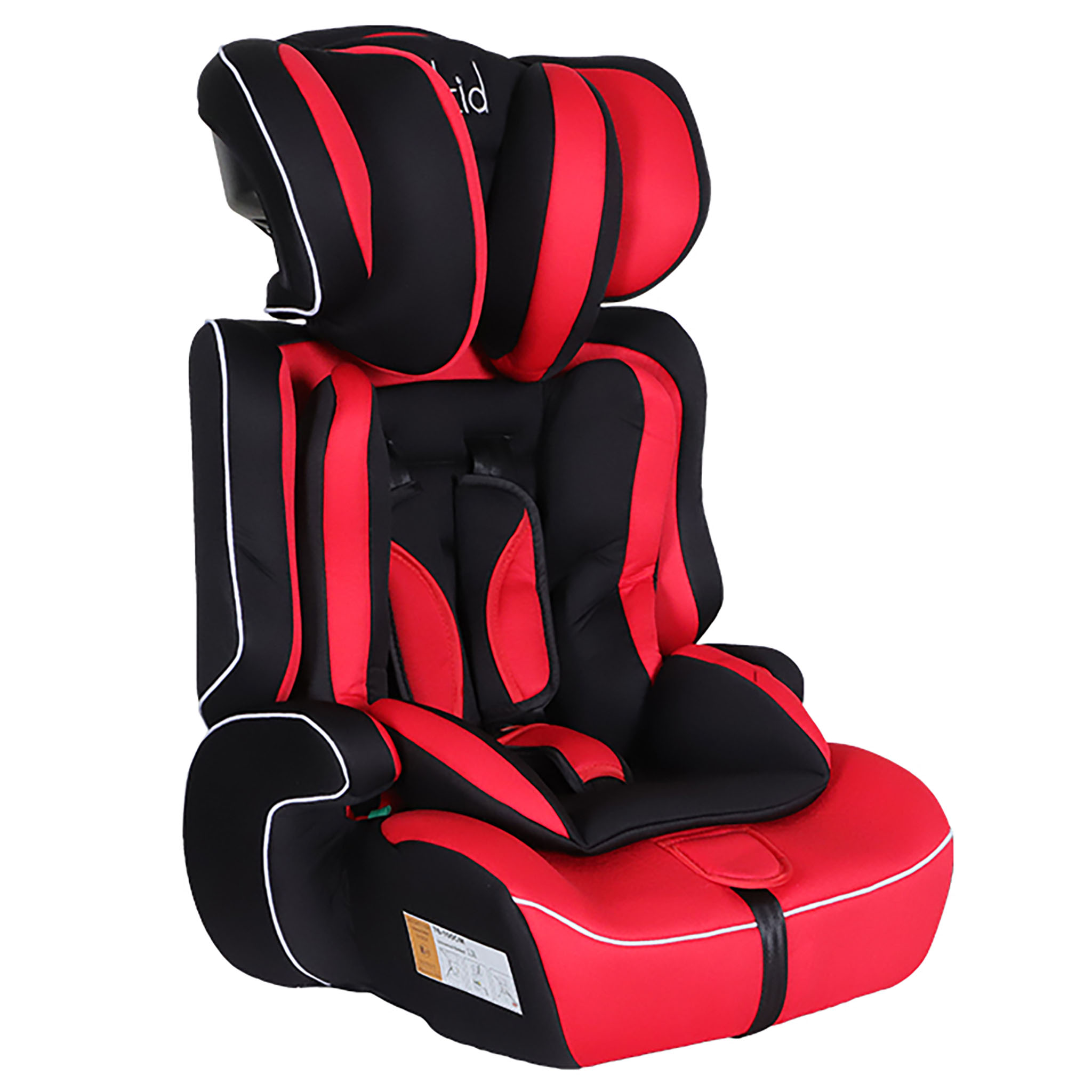 Kikid Bērnu Autokrēsls Basic 76-150cm R129, melns sarkans