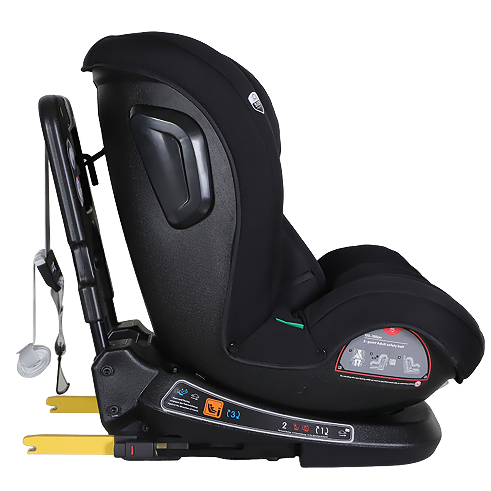Kikid Premium Autokrēsls 40-150cm i-Size 360 ISOFIX R129, melns