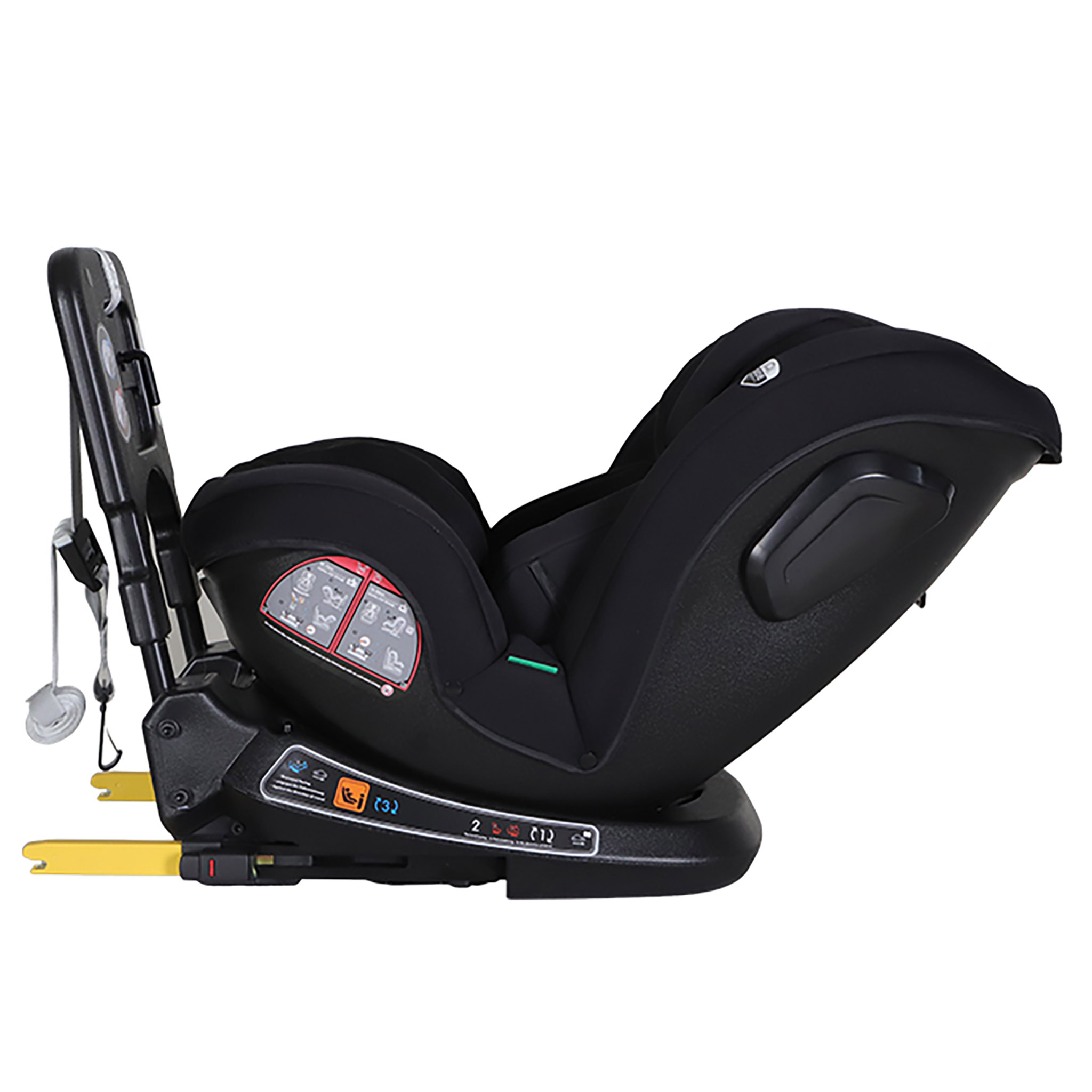 Kikid Premium Autokrēsls 40-150cm i-Size 360 ISOFIX R129, melns