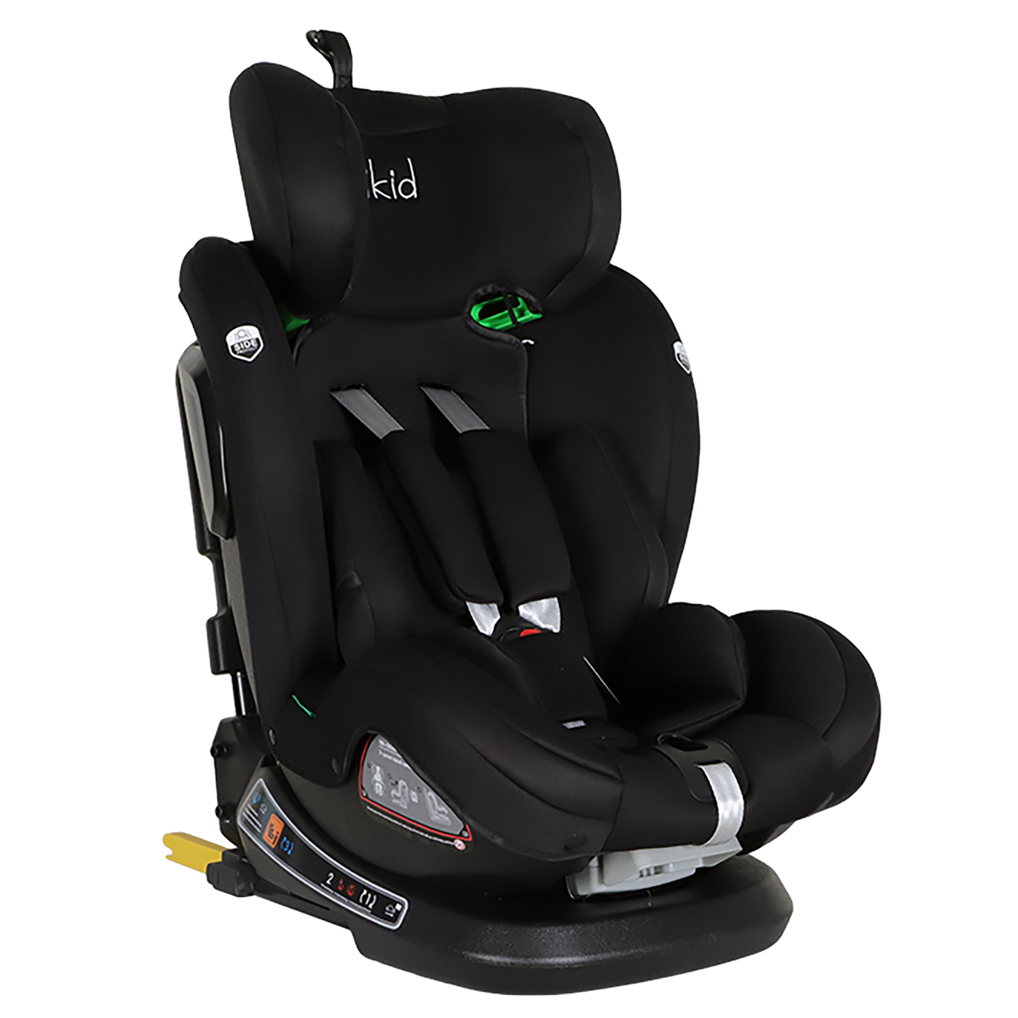 Kikid Premium Autokrēsls 40-150cm i-Size 360 ISOFIX R129, melns