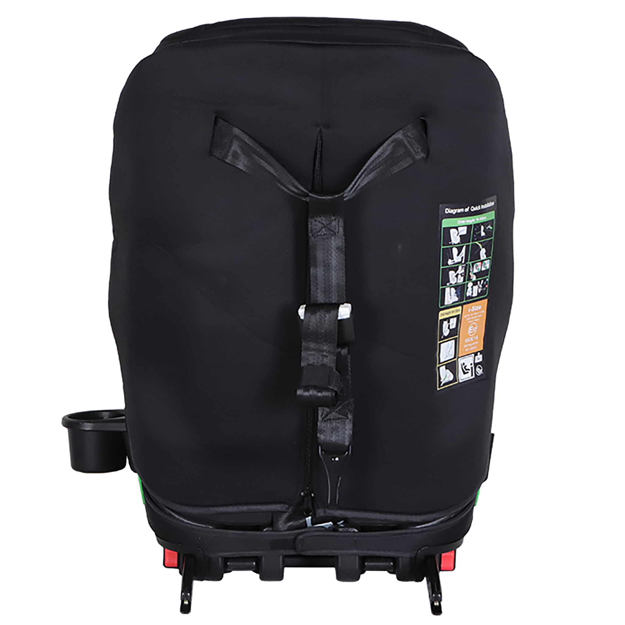 Kikid Premium Autokrēsls 76-150cm i-Size ISOFIX R129, melns