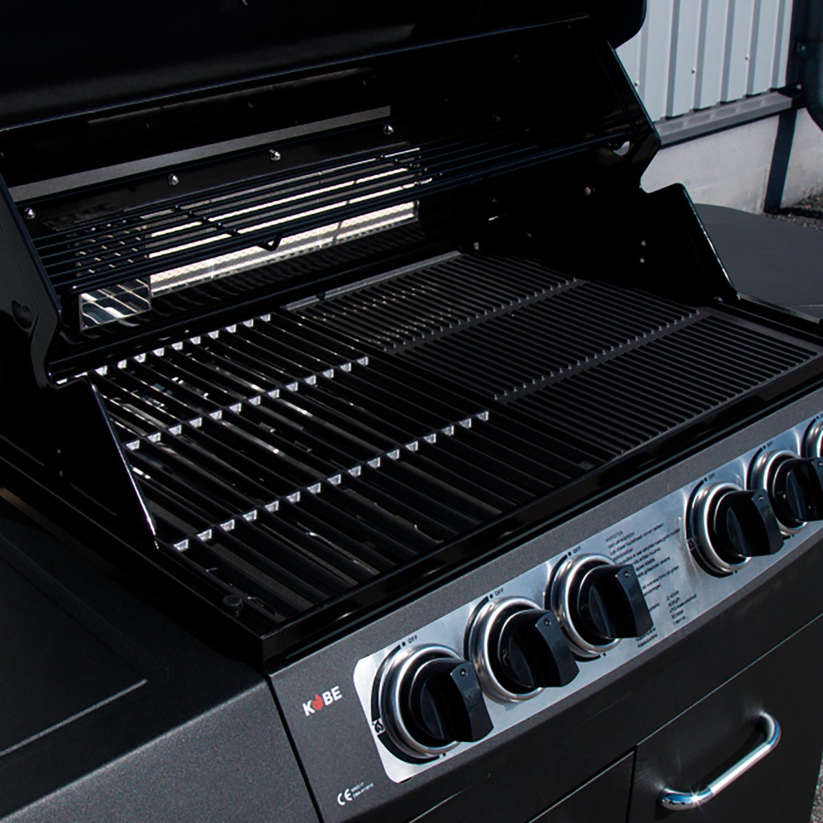 KOBE Gasolgrill STYLE PLATINUM,BLACK EDITION 4 brännare och sidobrännare,  145x61x116cm