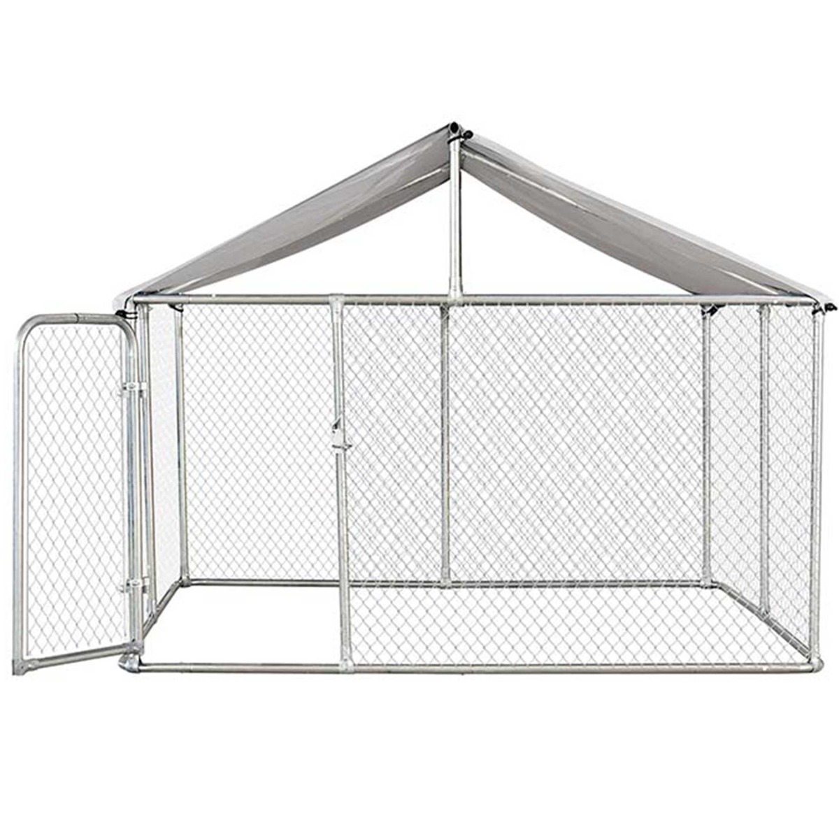 Trekker hundgård med tak, 3 x 1,5m   