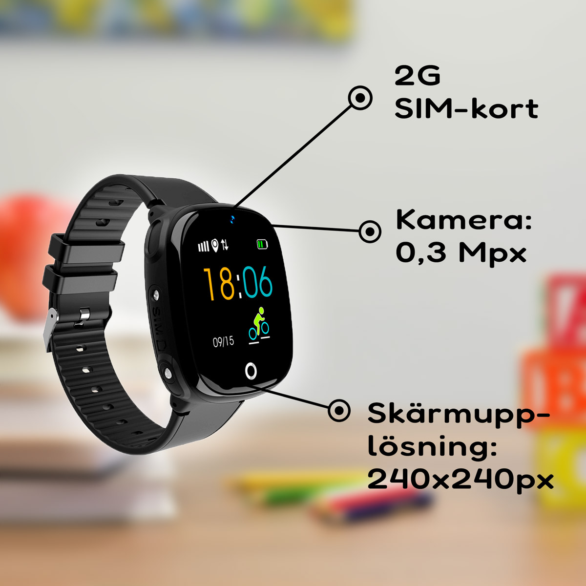 Kuura GPS-klocka för barn K1