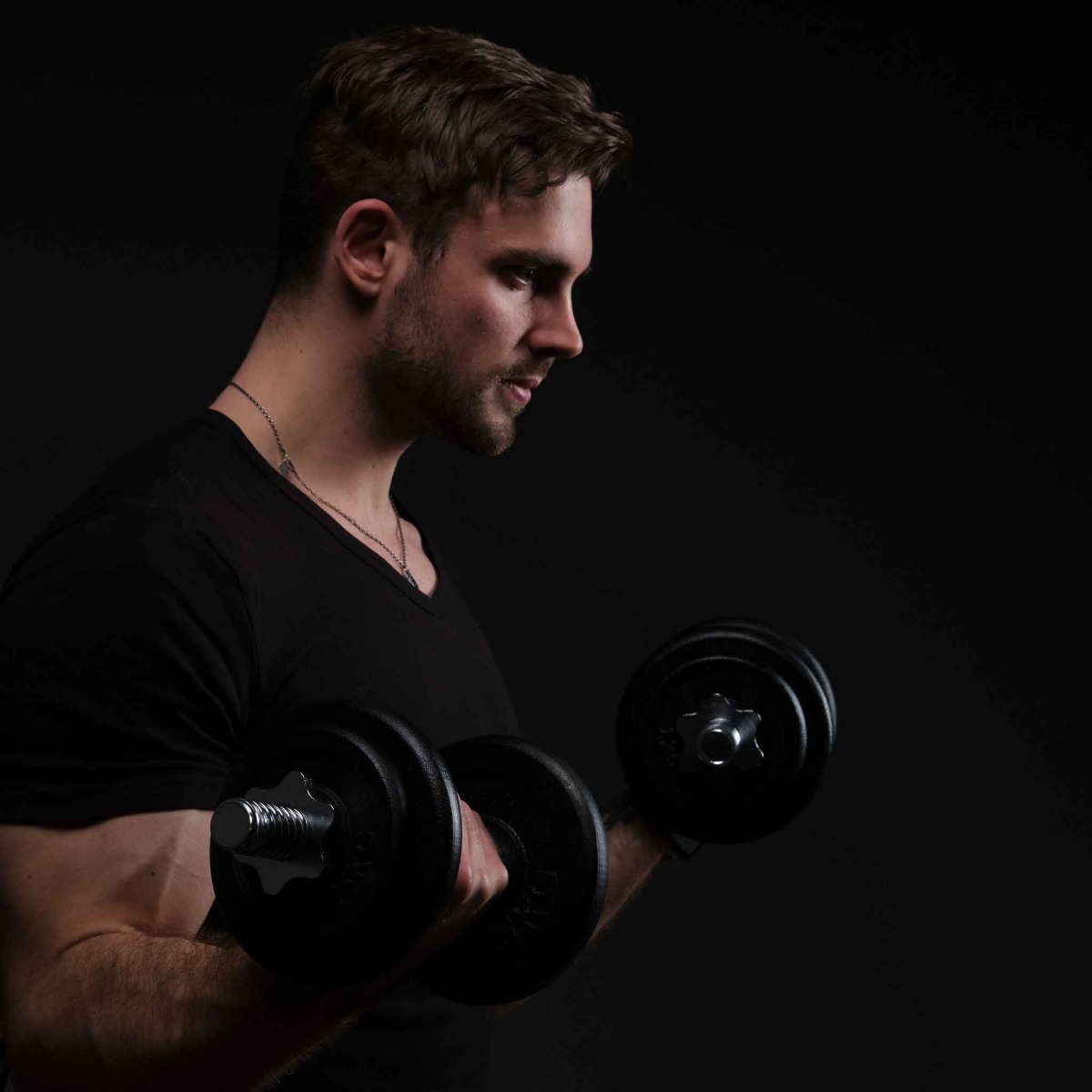 Hantle regulowane Fit'n Shape 20kg, żelazne płyty