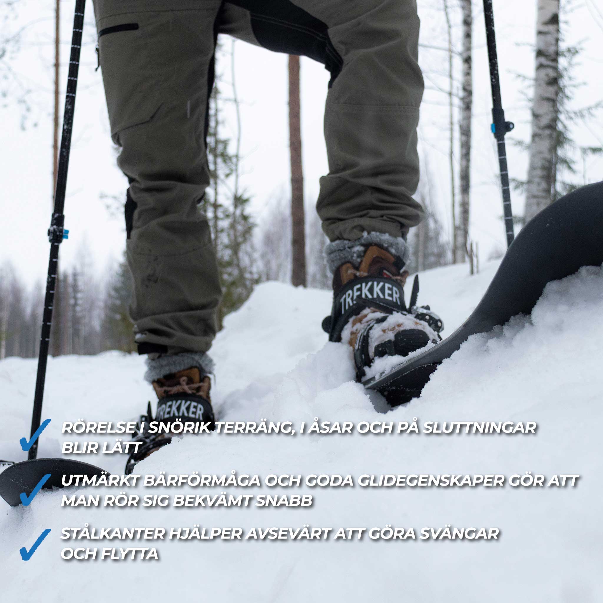 Trekker Turskidor 130cm med bindningar