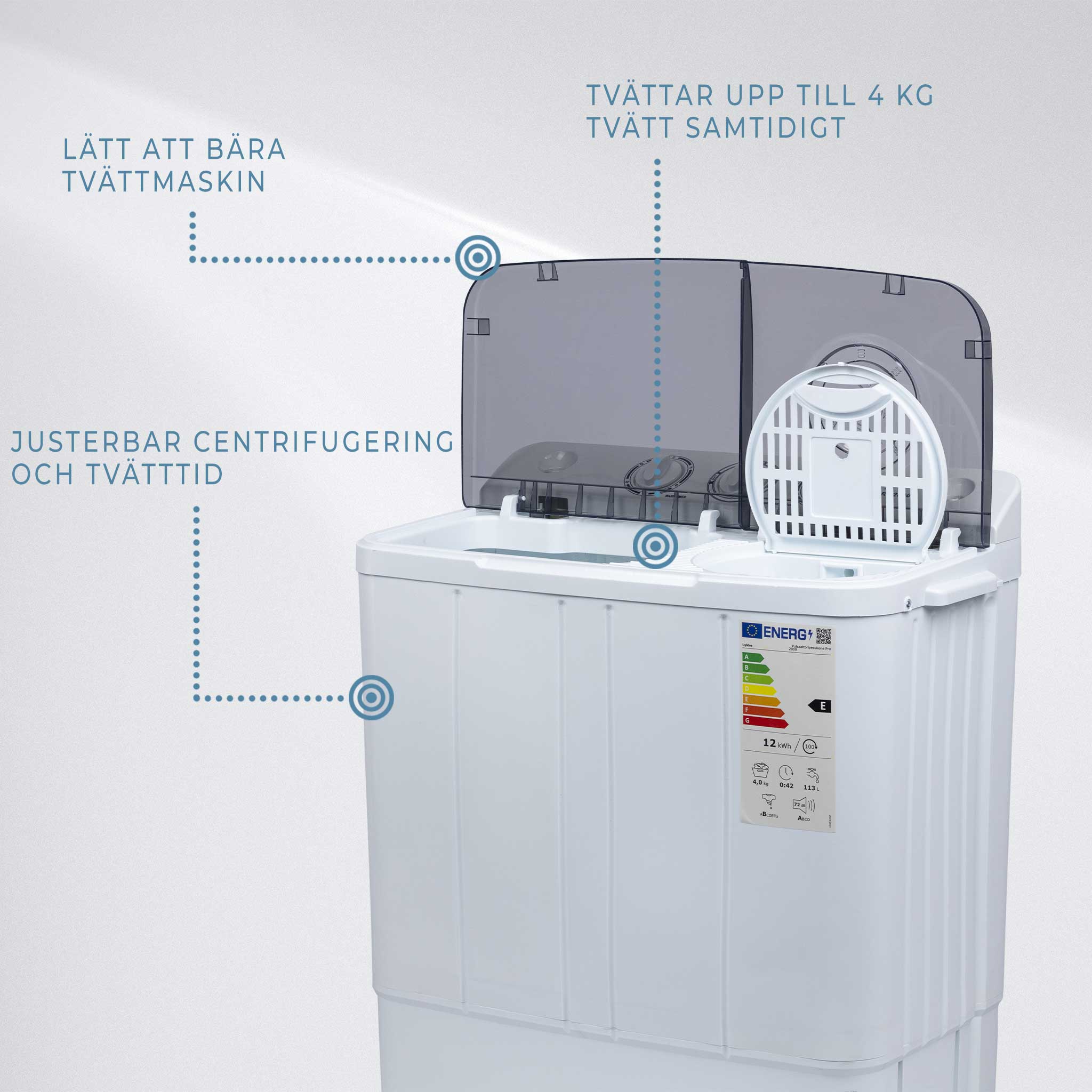 Lykke Mini Tvättmaskin Pro 2000