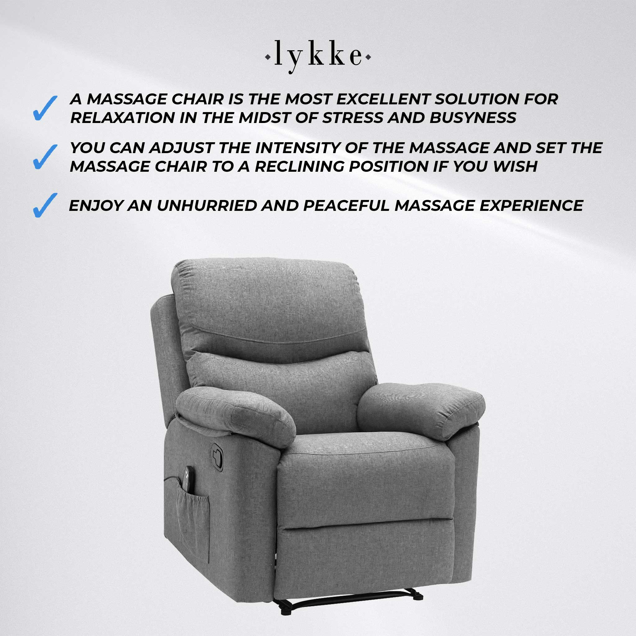 Lykke Massage Chair, Grey