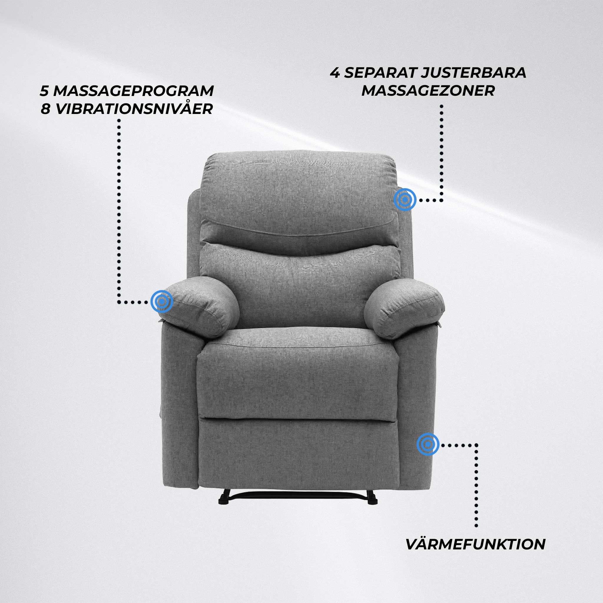 Lykke Massagestol, grå